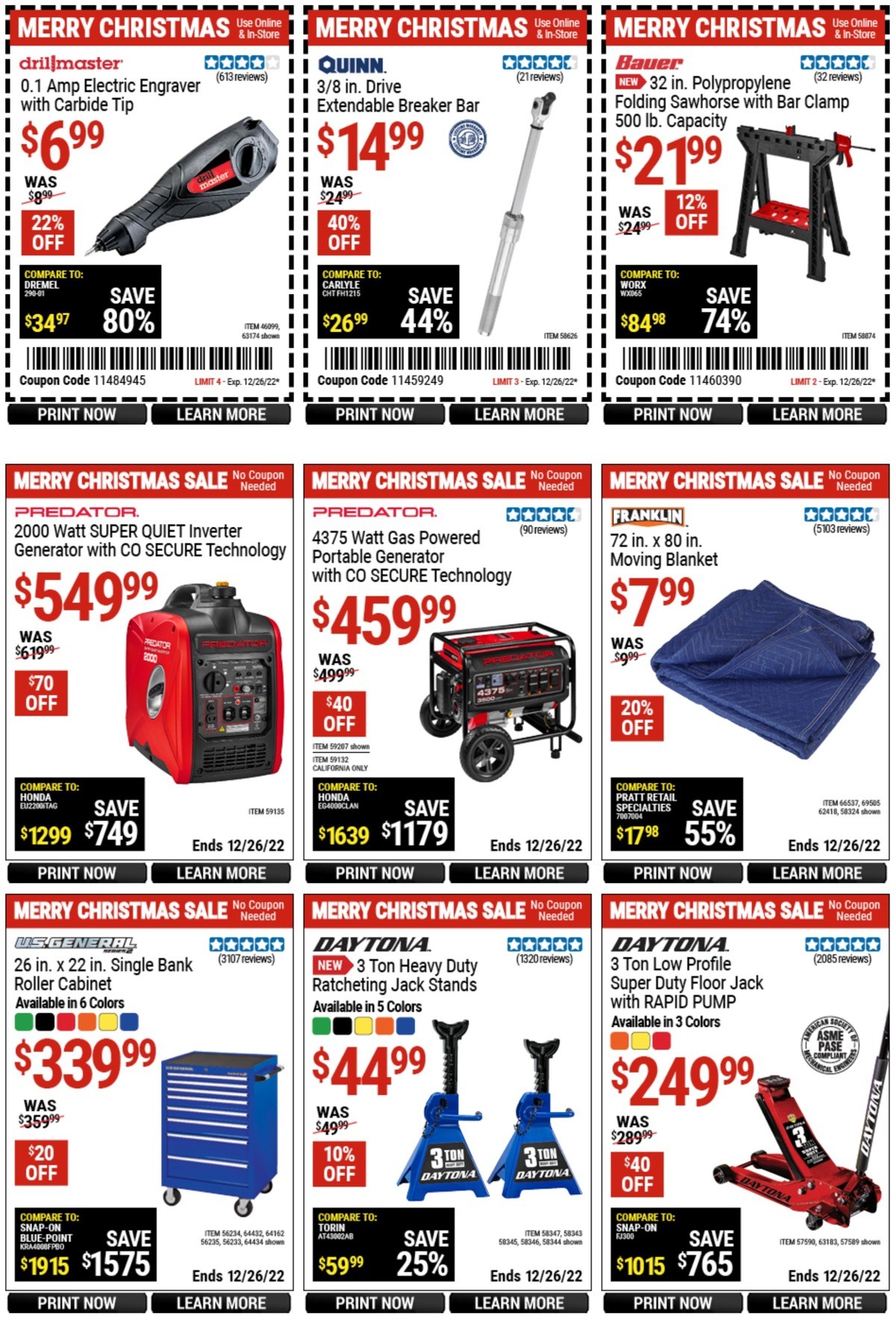 Harbor Freight Tools Weekly Ad from December 12