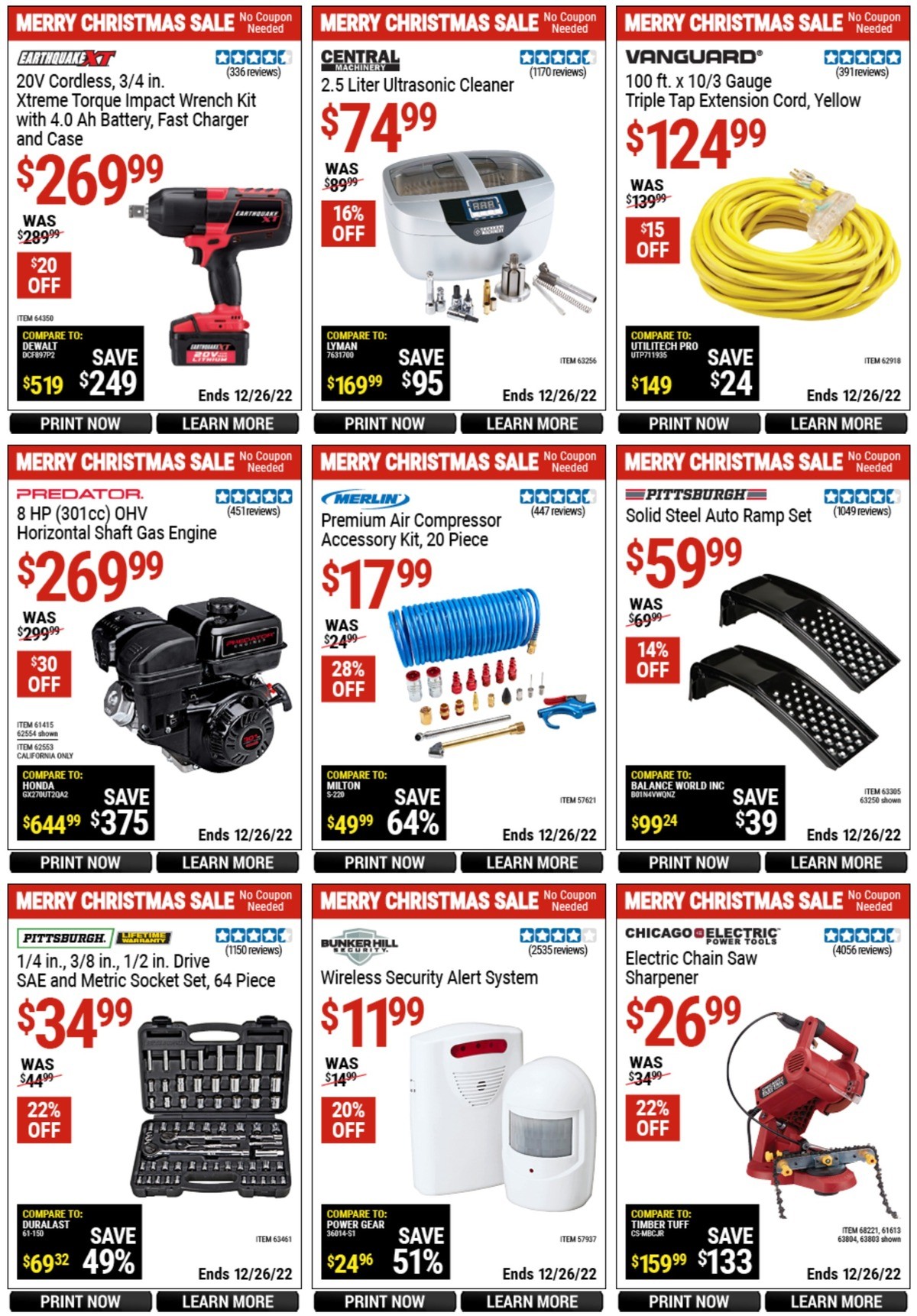 Harbor Freight Tools Weekly Ad from December 12