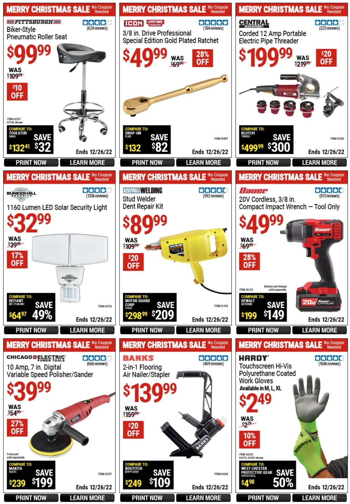 Harbor Freight Tools Weekly Ad from December 12