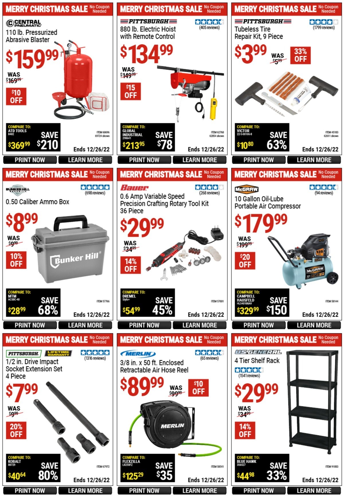 Harbor Freight Tools Weekly Ad from December 12