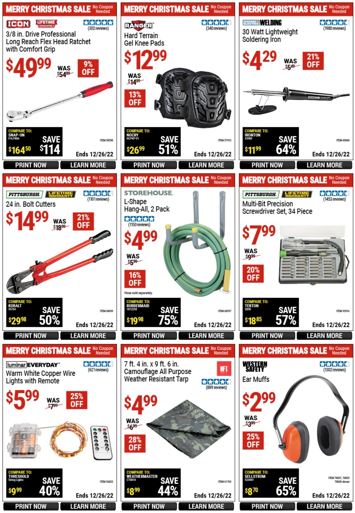 Harbor Freight Tools Weekly Ad from December 12