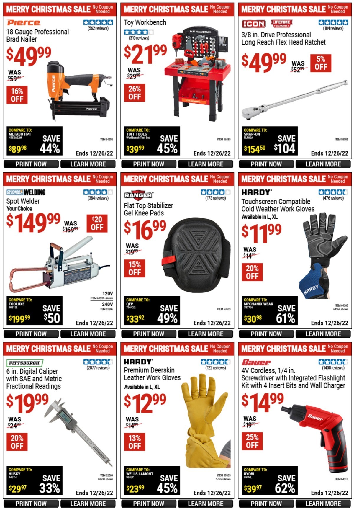 Harbor Freight Tools Weekly Ad from December 12