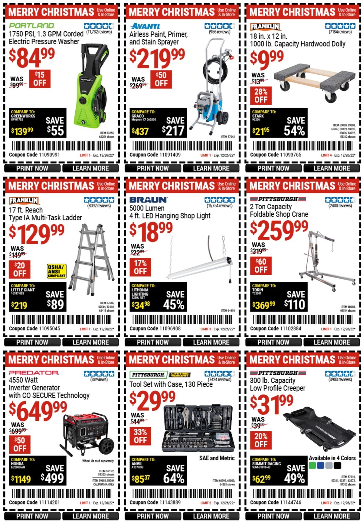 Harbor Freight Tools Weekly Ad from December 12