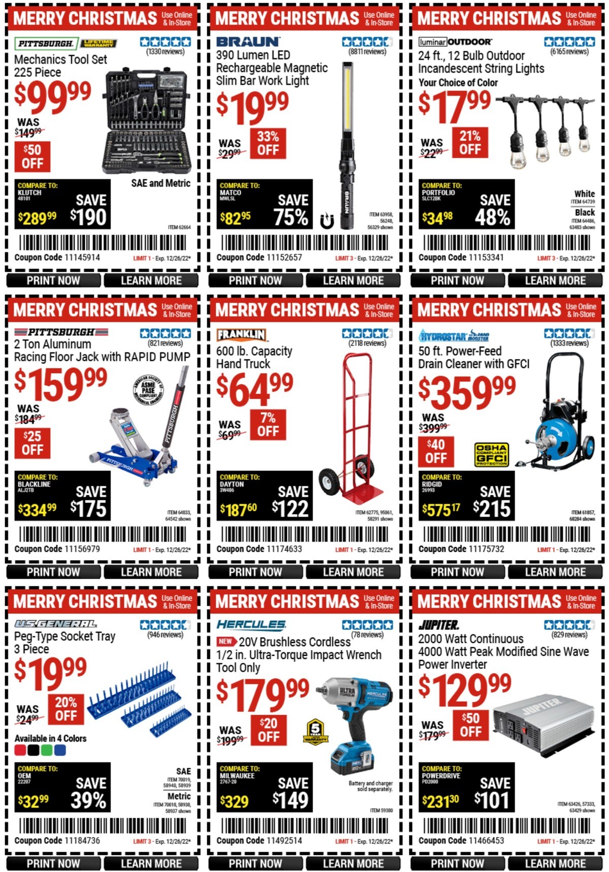 Harbor Freight Tools Weekly Ad from December 12