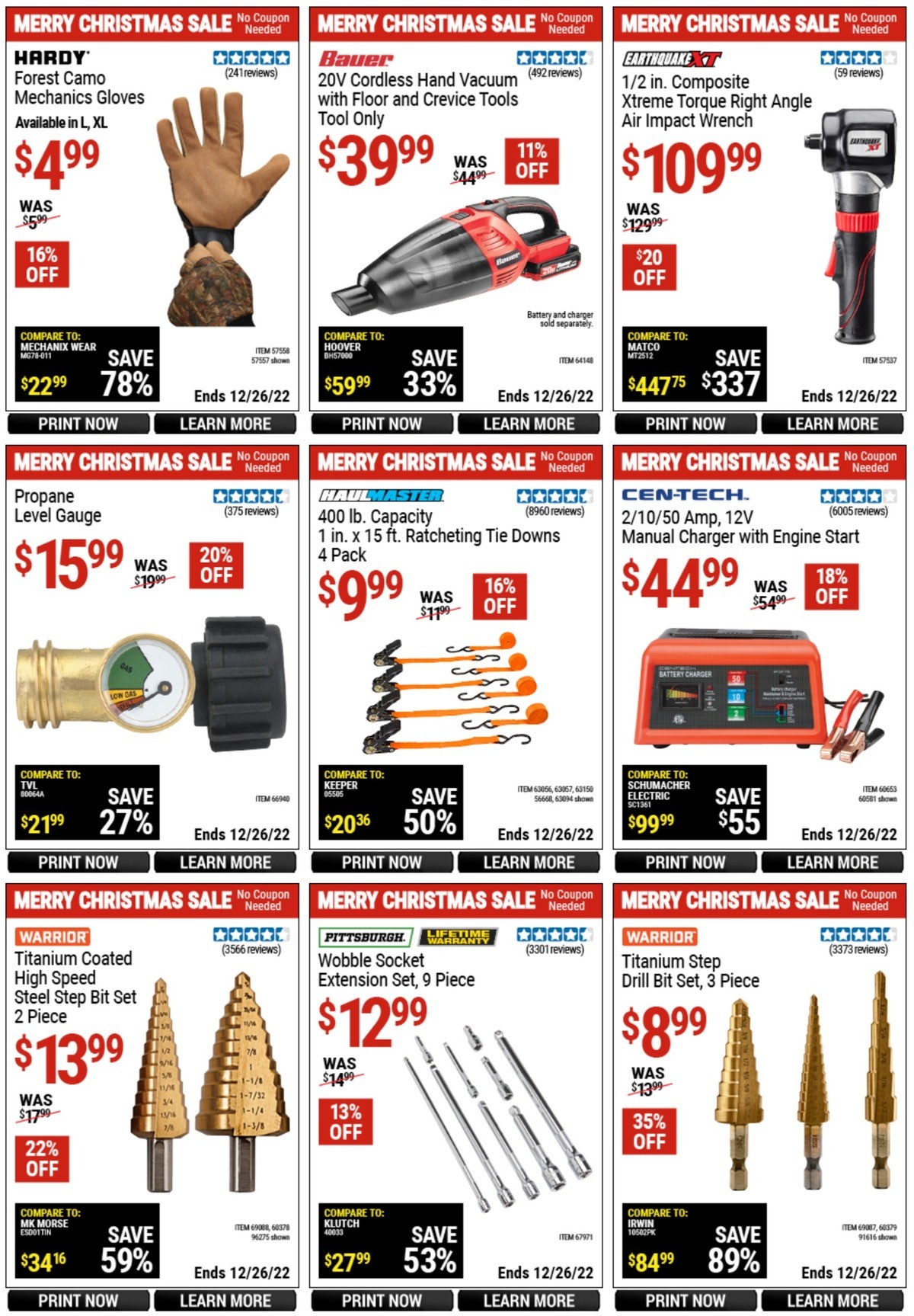 Harbor Freight Tools Weekly Ad from December 12