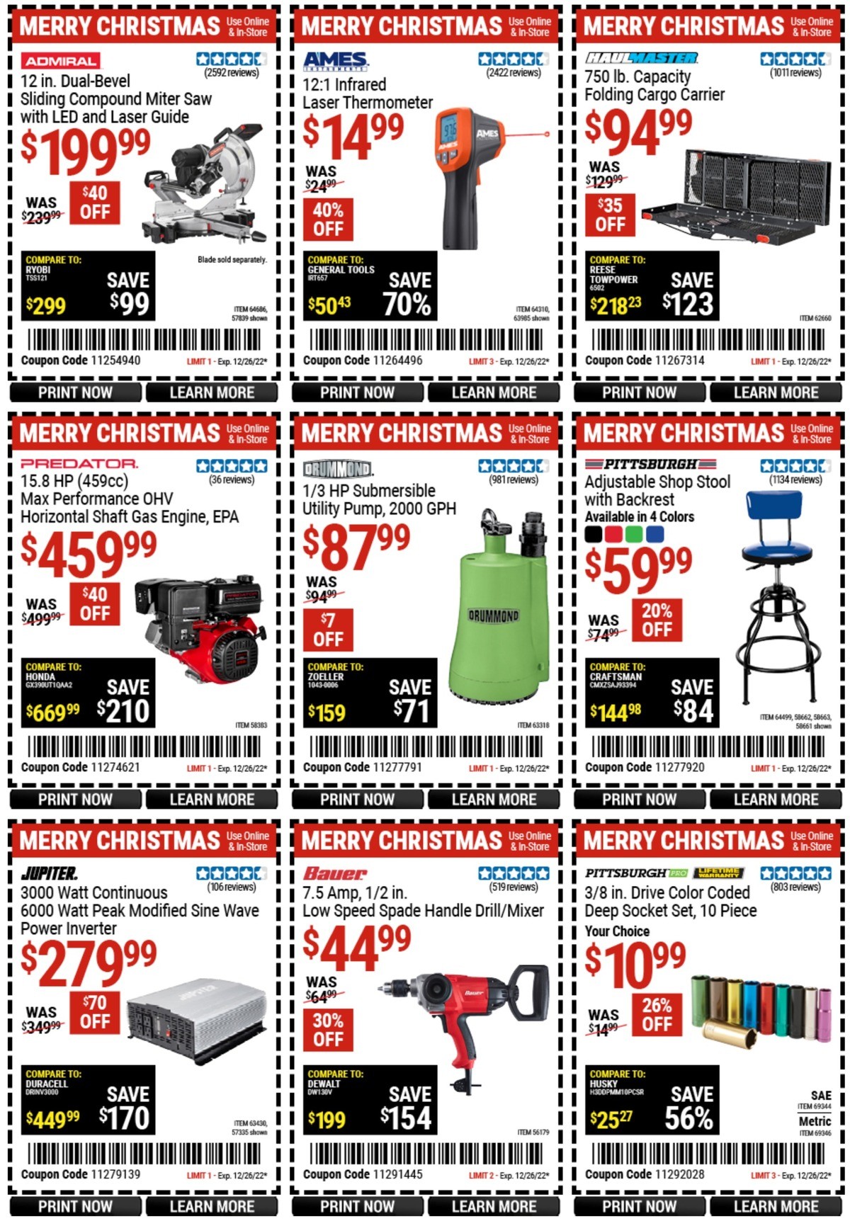 Harbor Freight Tools Weekly Ad from December 12