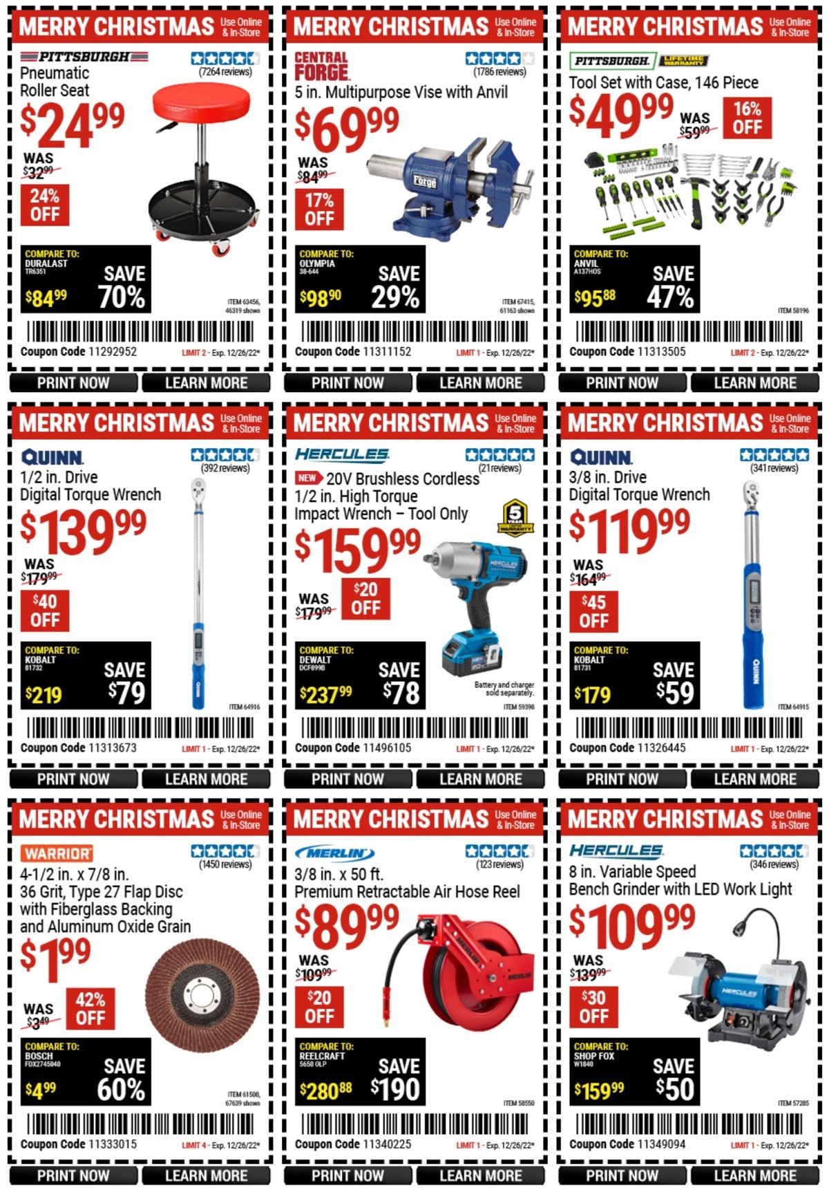 Harbor Freight Tools Weekly Ad from December 12