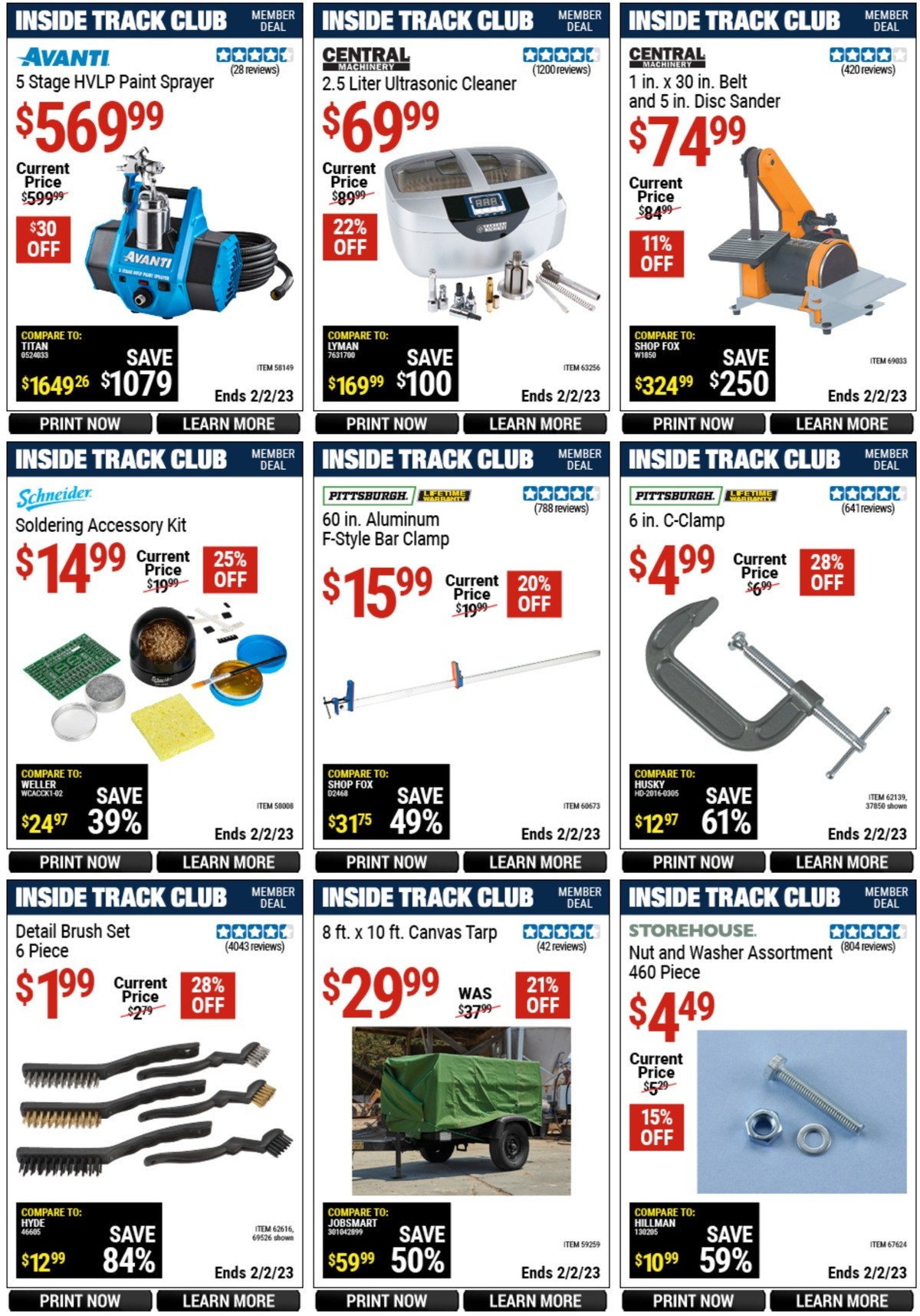 Harbor Freight Tools Inside Track Club Member Deals Weekly Ad from January 6