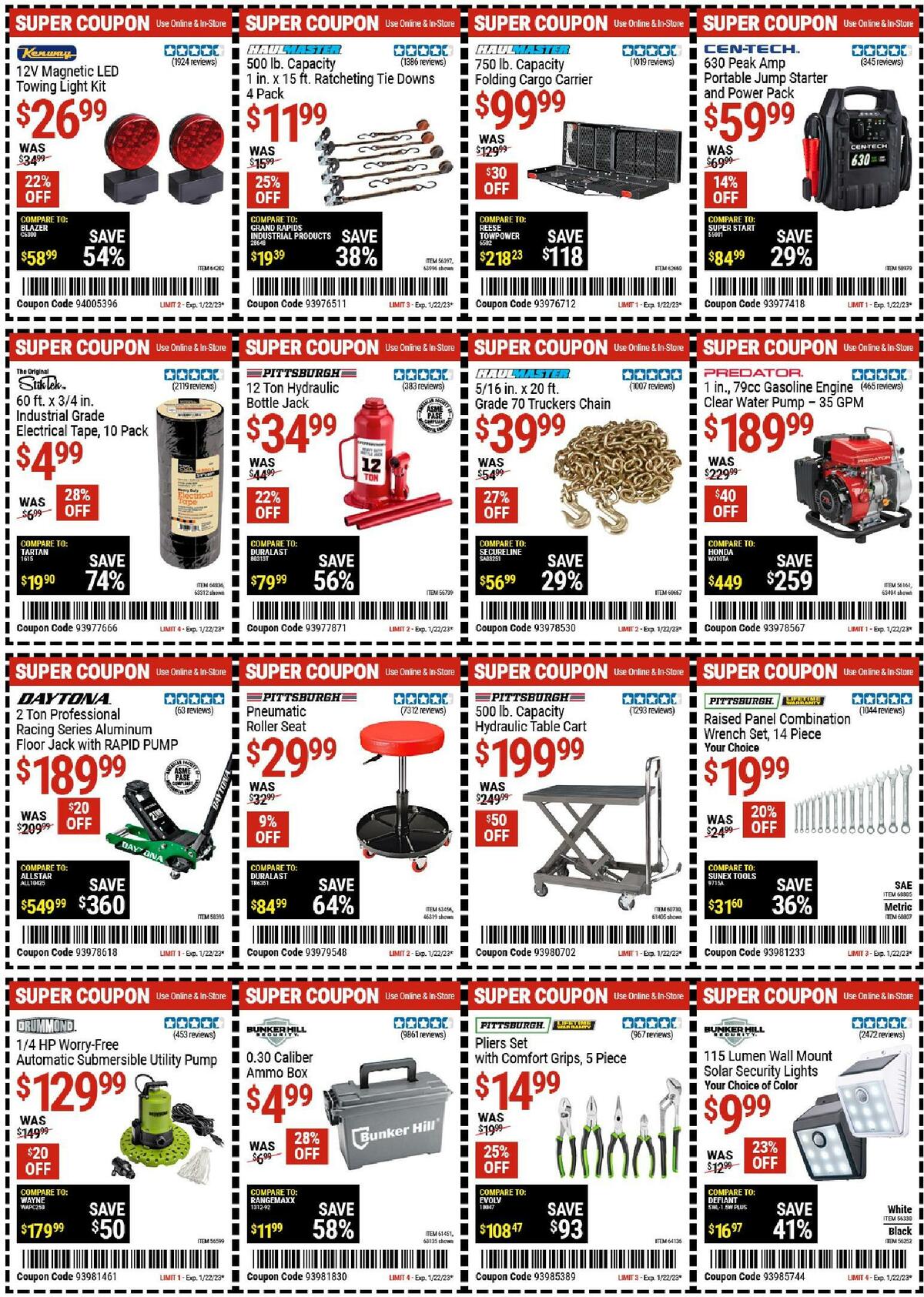 Harbor Freight Tools Weekly Ad from January 9