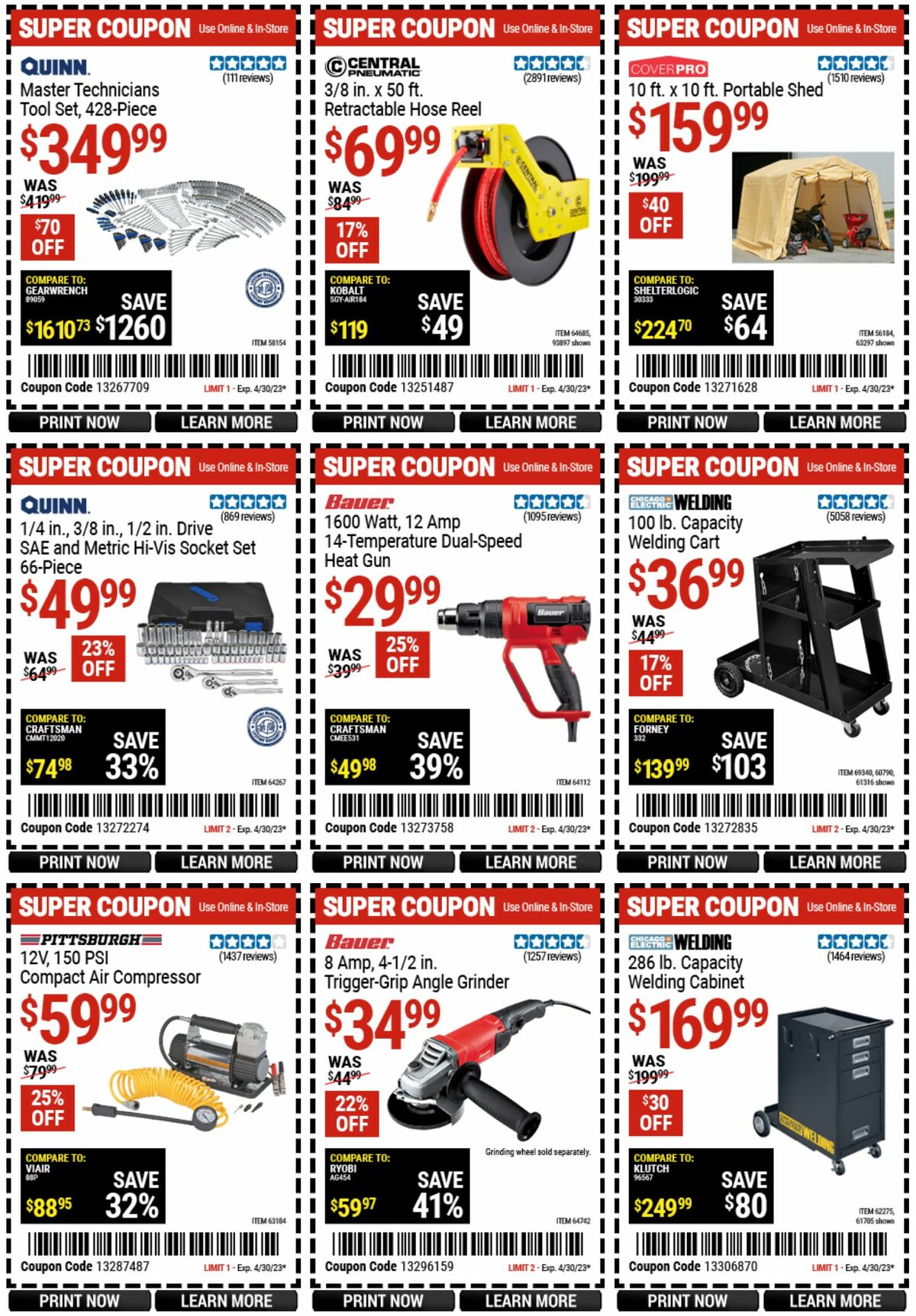 Harbor Freight Tools Weekly Ad from April 17