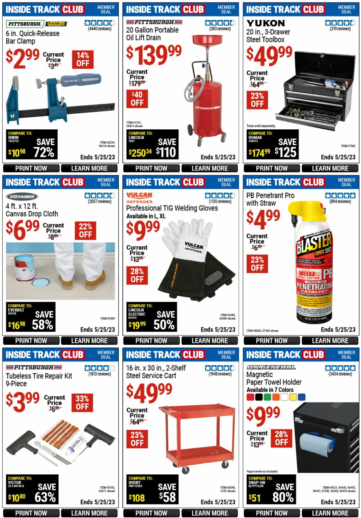 Harbor Freight Tools Inside Track Club Member Deals Weekly Ad from April 28