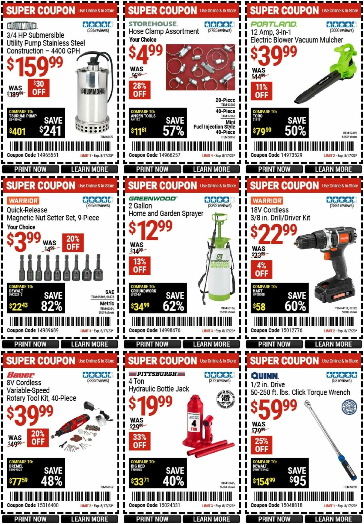 Harbor Freight Tools Weekly Ad from July 31