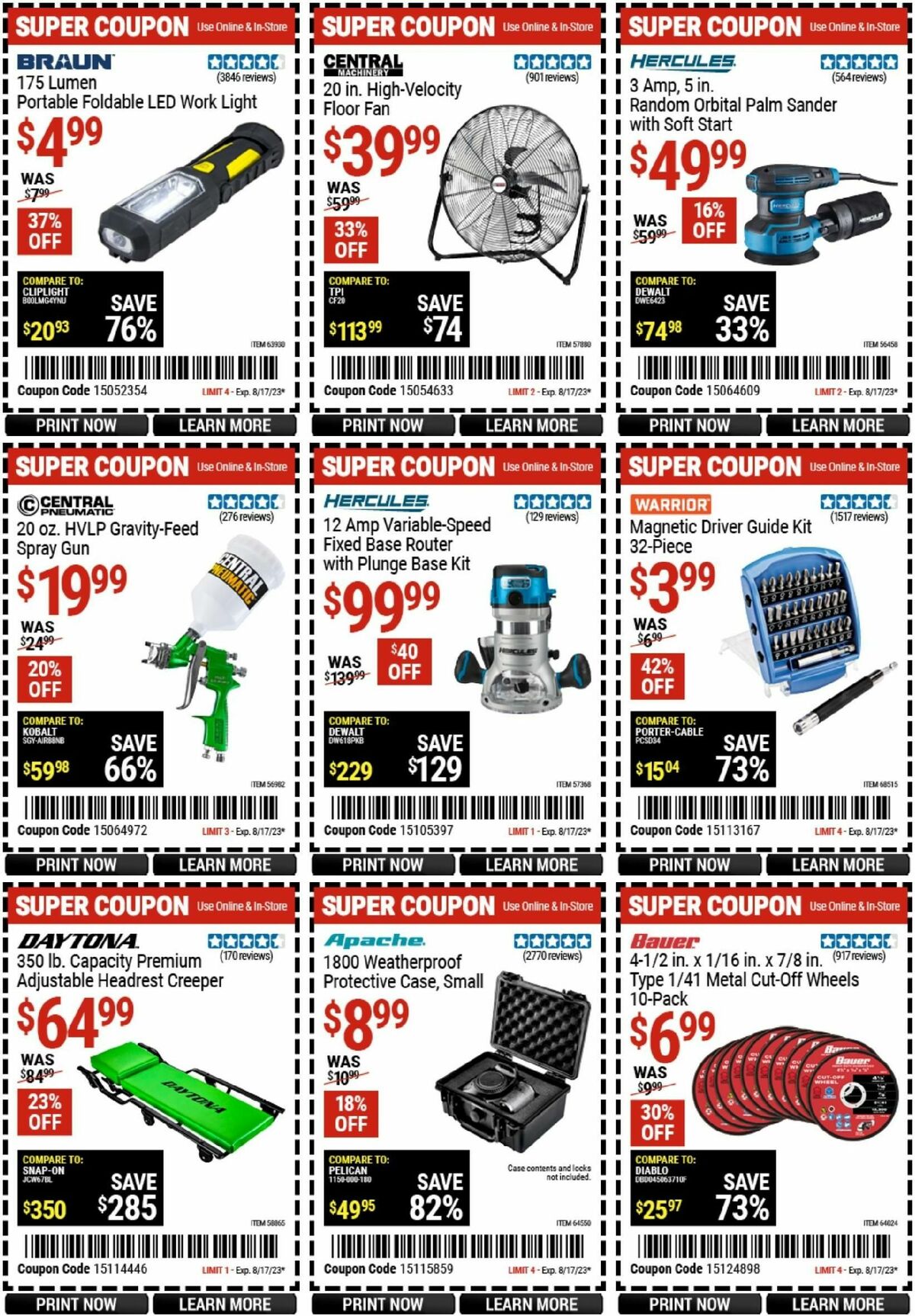 Harbor Freight Tools Weekly Ad from July 31