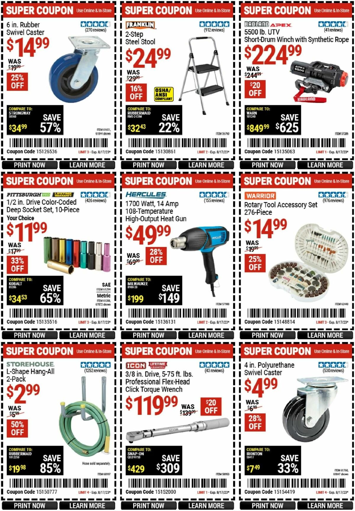 Harbor Freight Tools Weekly Ad from July 31