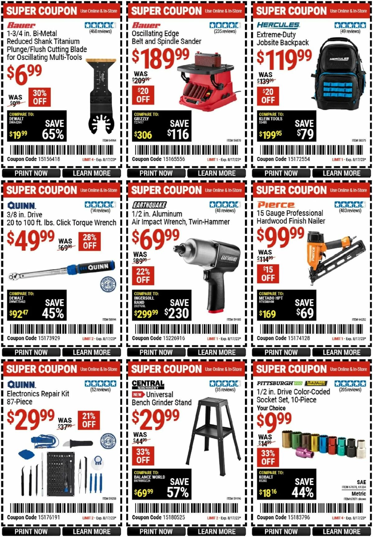 Harbor Freight Tools Weekly Ad from July 31