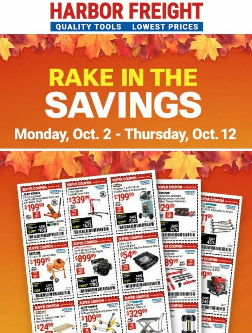 Harbor Freight Tools Weekly Ad from October 2