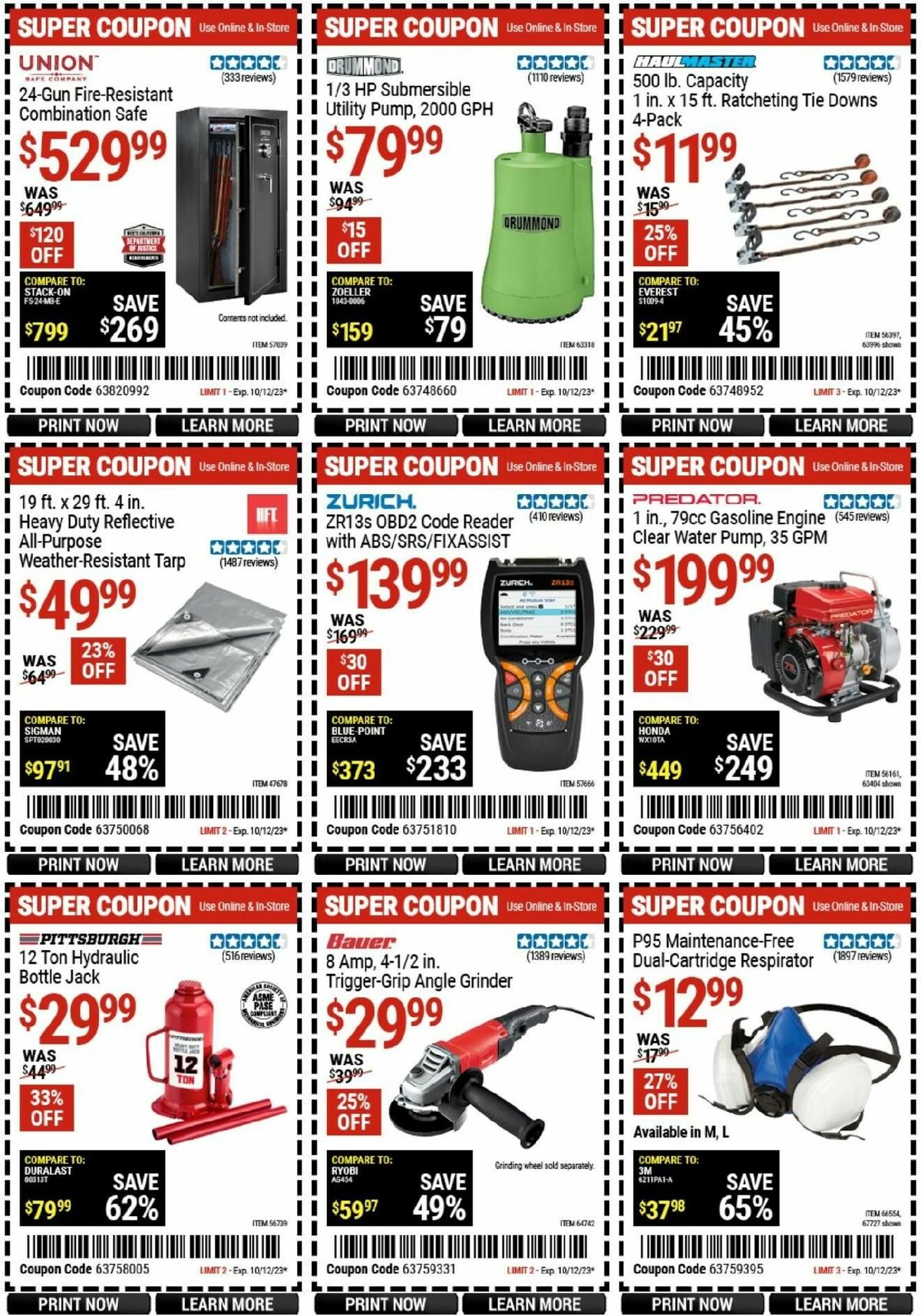 Harbor Freight Tools Weekly Ad from October 2