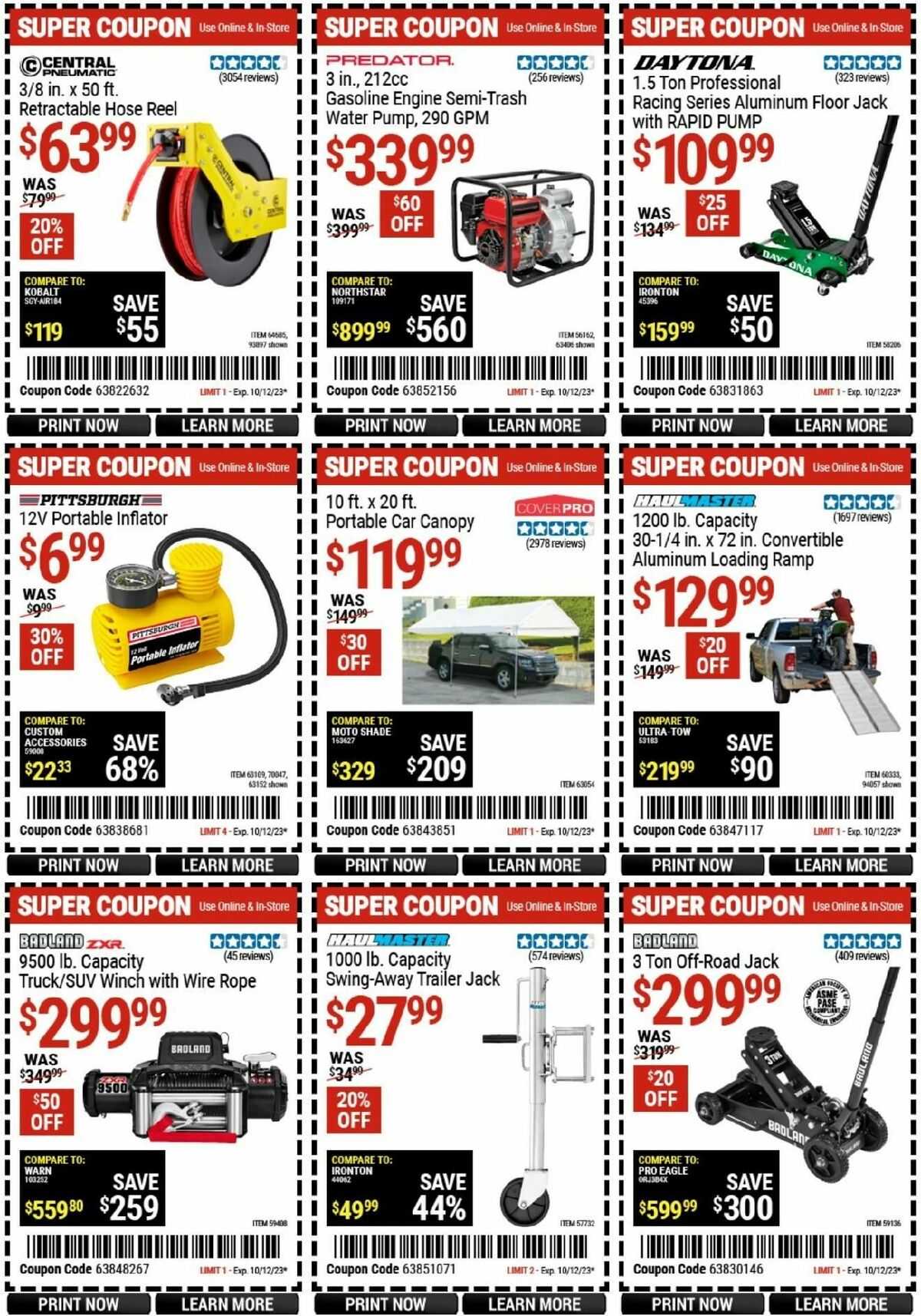 Harbor Freight Tools Weekly Ad from October 2