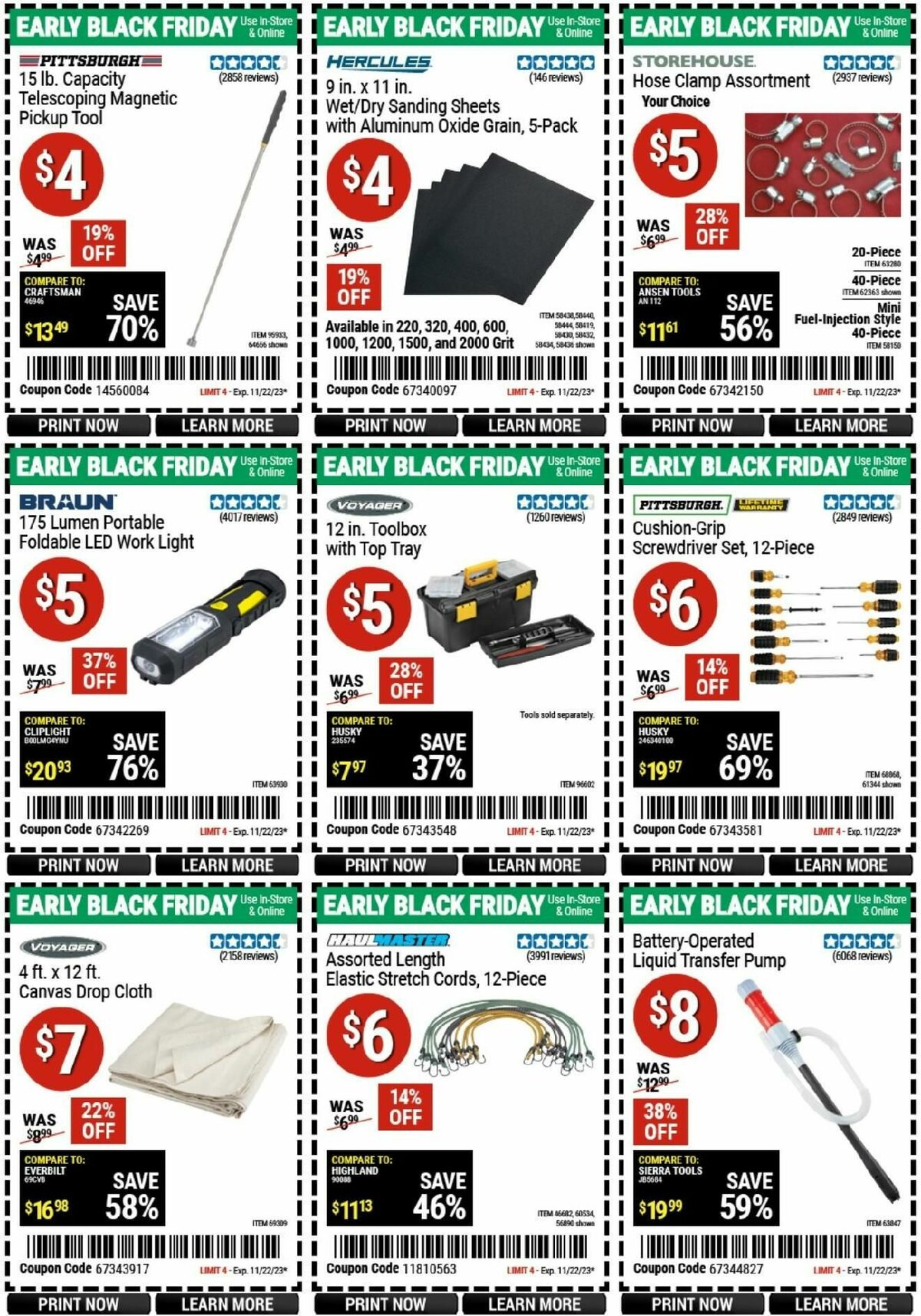 Harbor Freight Tools Weekly Ad from November 13