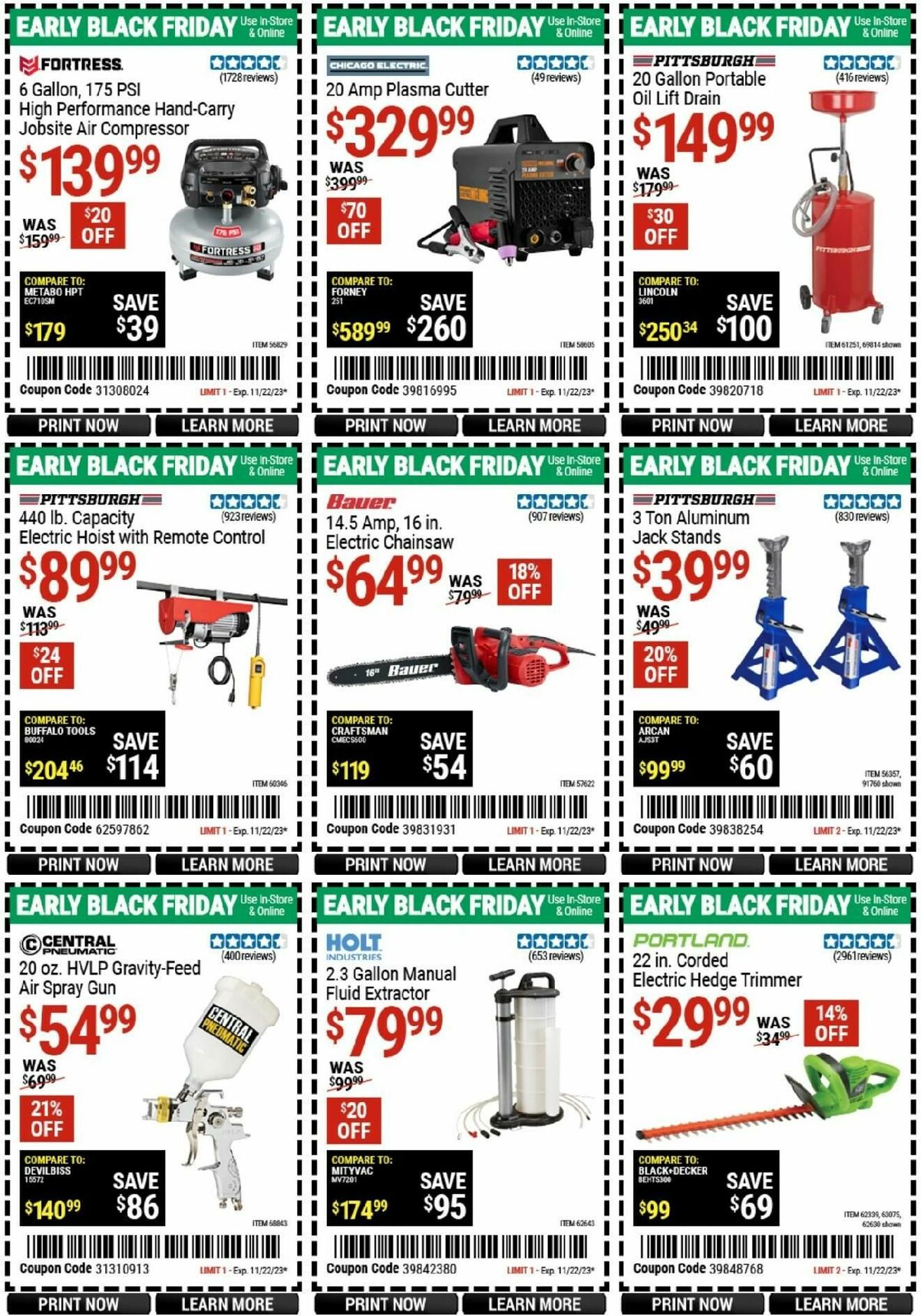 Harbor Freight Tools Weekly Ad from November 13