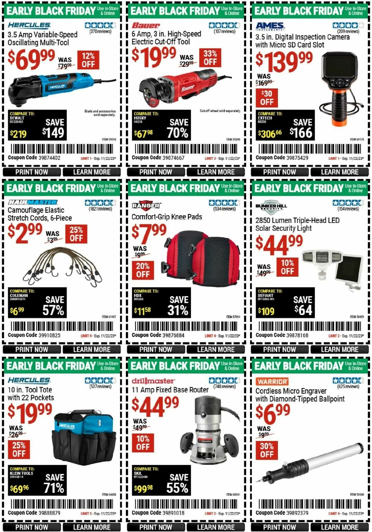 Harbor Freight Tools Weekly Ad from November 13