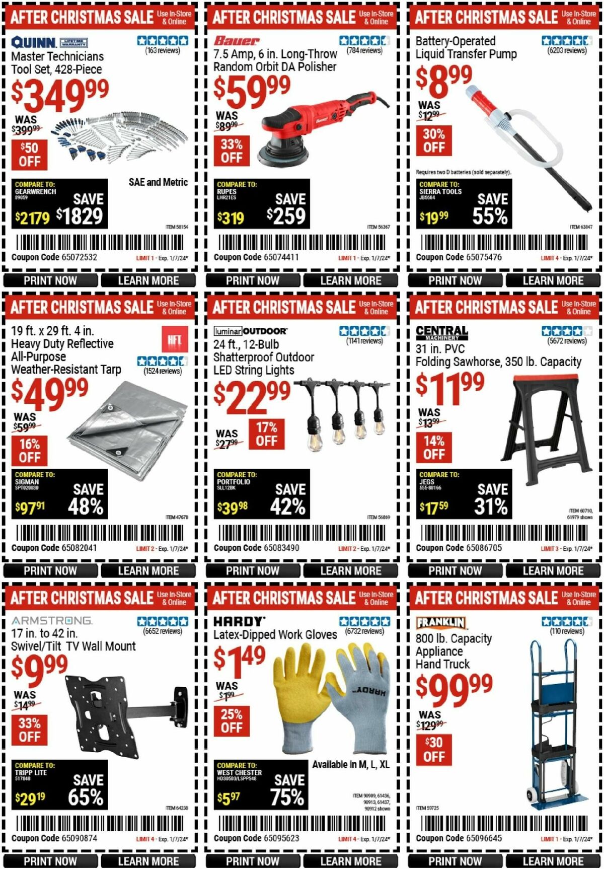 Harbor Freight Tools Weekly Ad from December 26