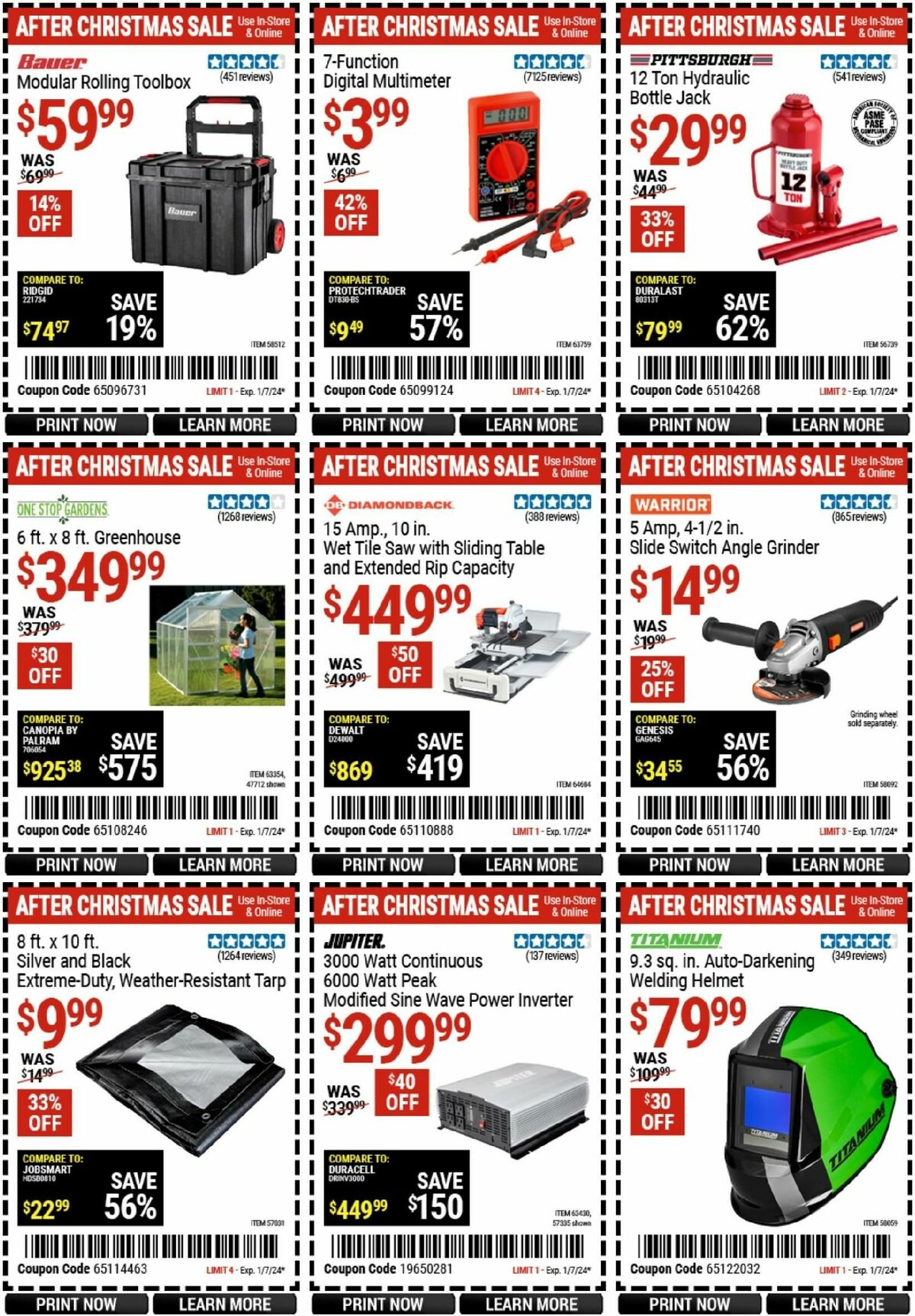 Harbor Freight Tools Weekly Ad from December 26