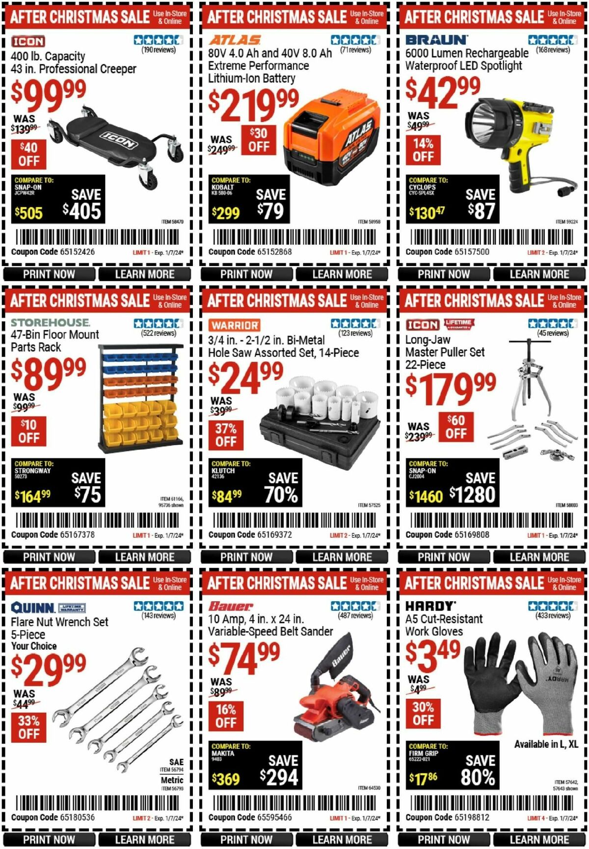 Harbor Freight Tools Weekly Ad from December 26