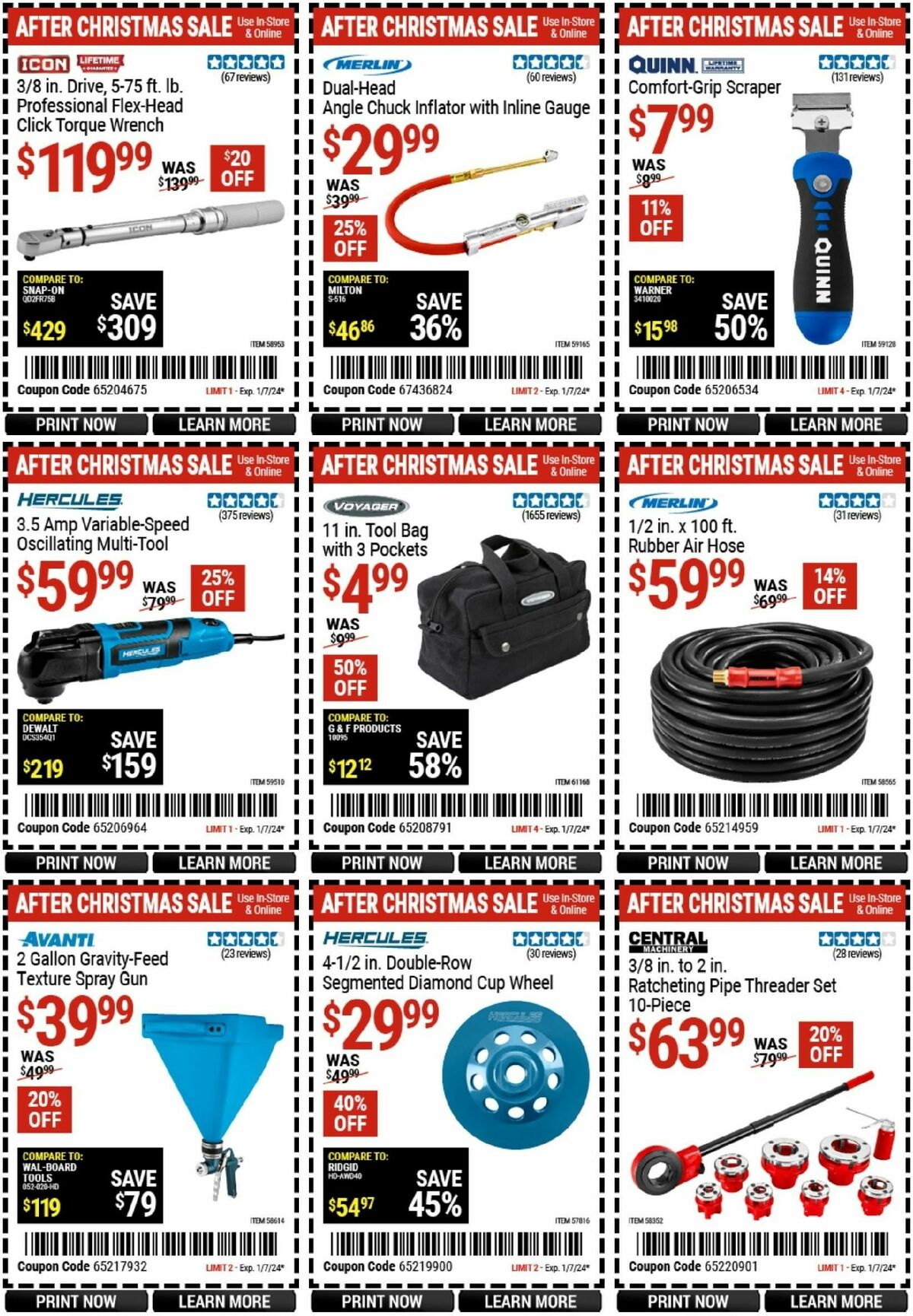 Harbor Freight Tools Weekly Ad from December 26