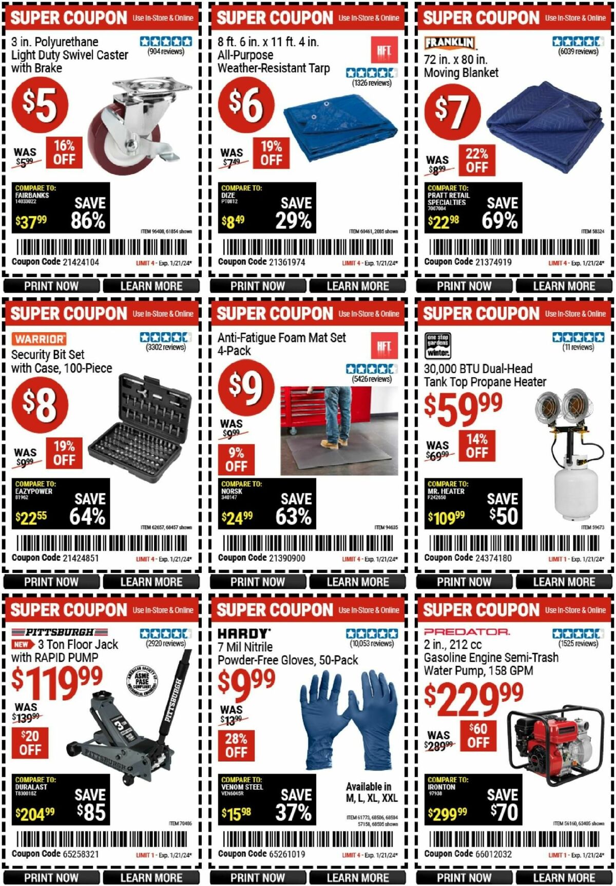 Harbor Freight Tools Weekly Ad from January 8