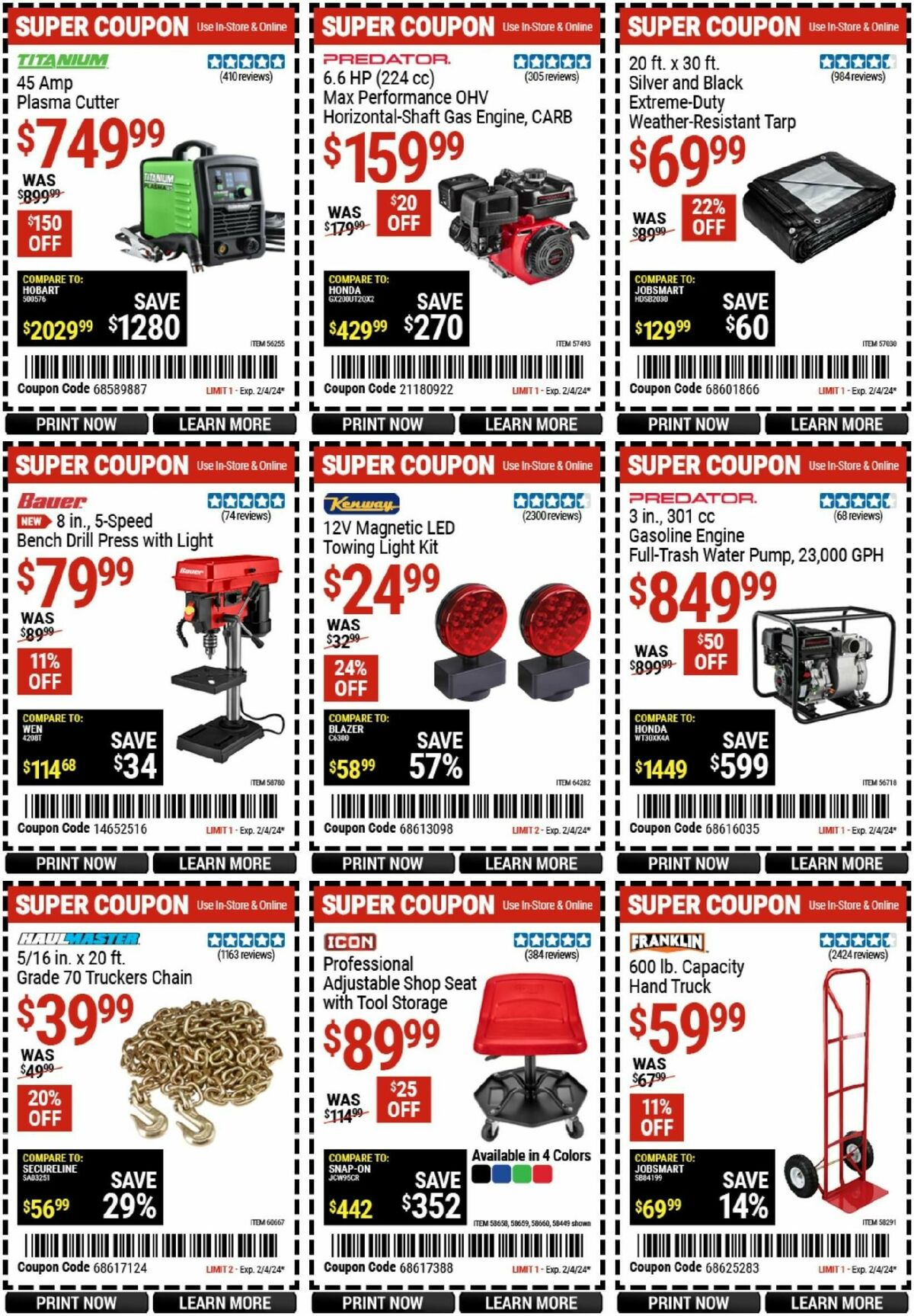 Harbor Freight Tools Weekly Ad from January 22