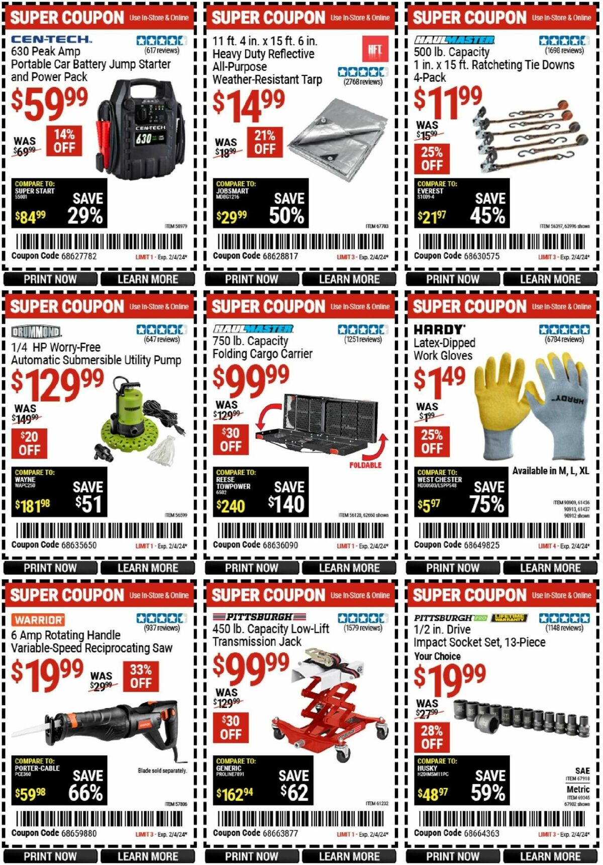 Harbor Freight Tools Weekly Ad from January 22