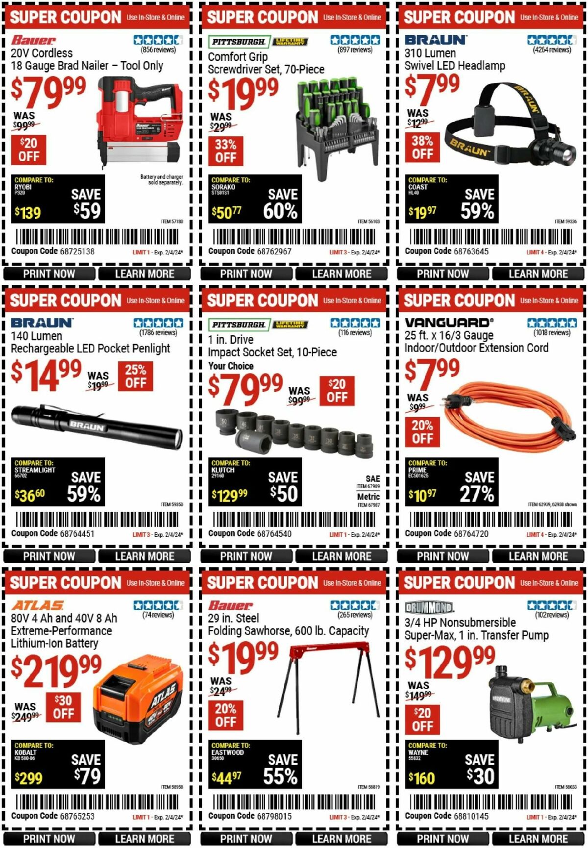 Harbor Freight Tools Weekly Ad from January 22