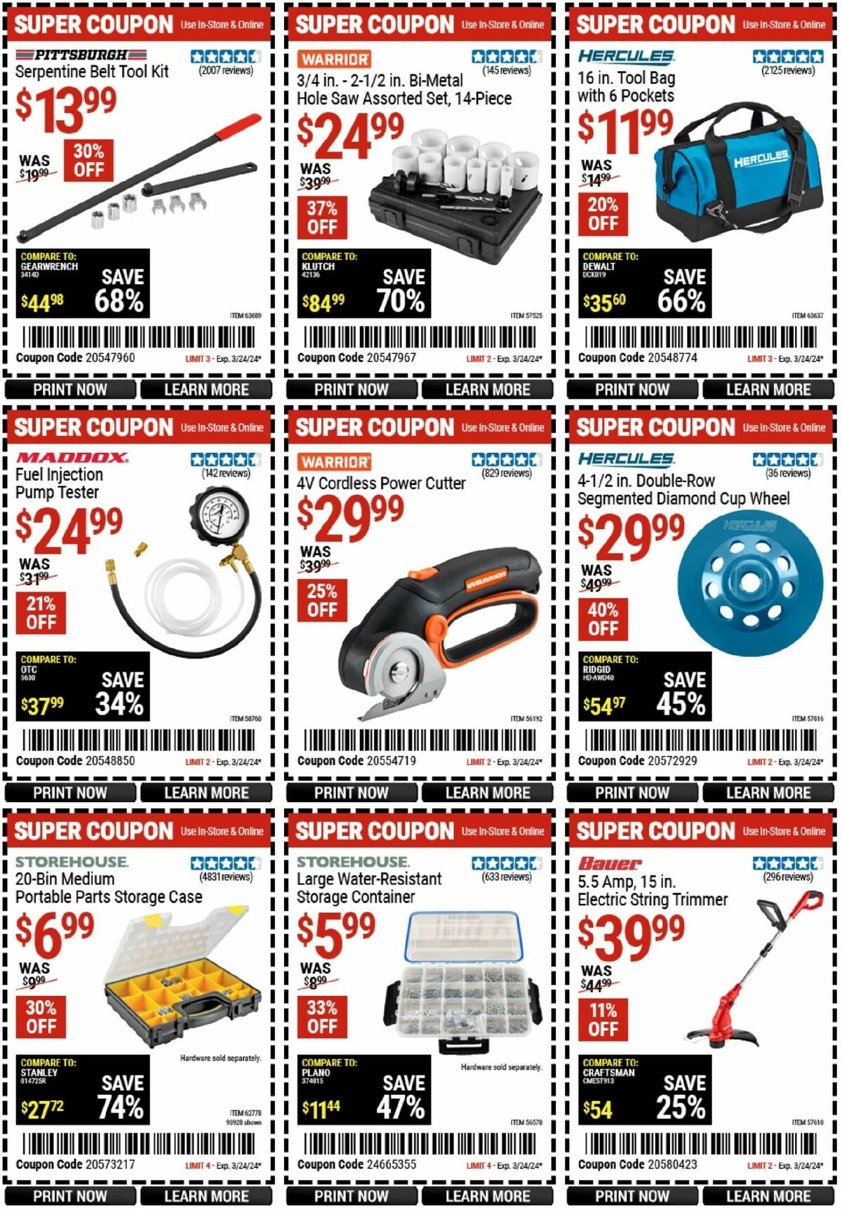 Harbor Freight Tools Weekly Ad from March 11