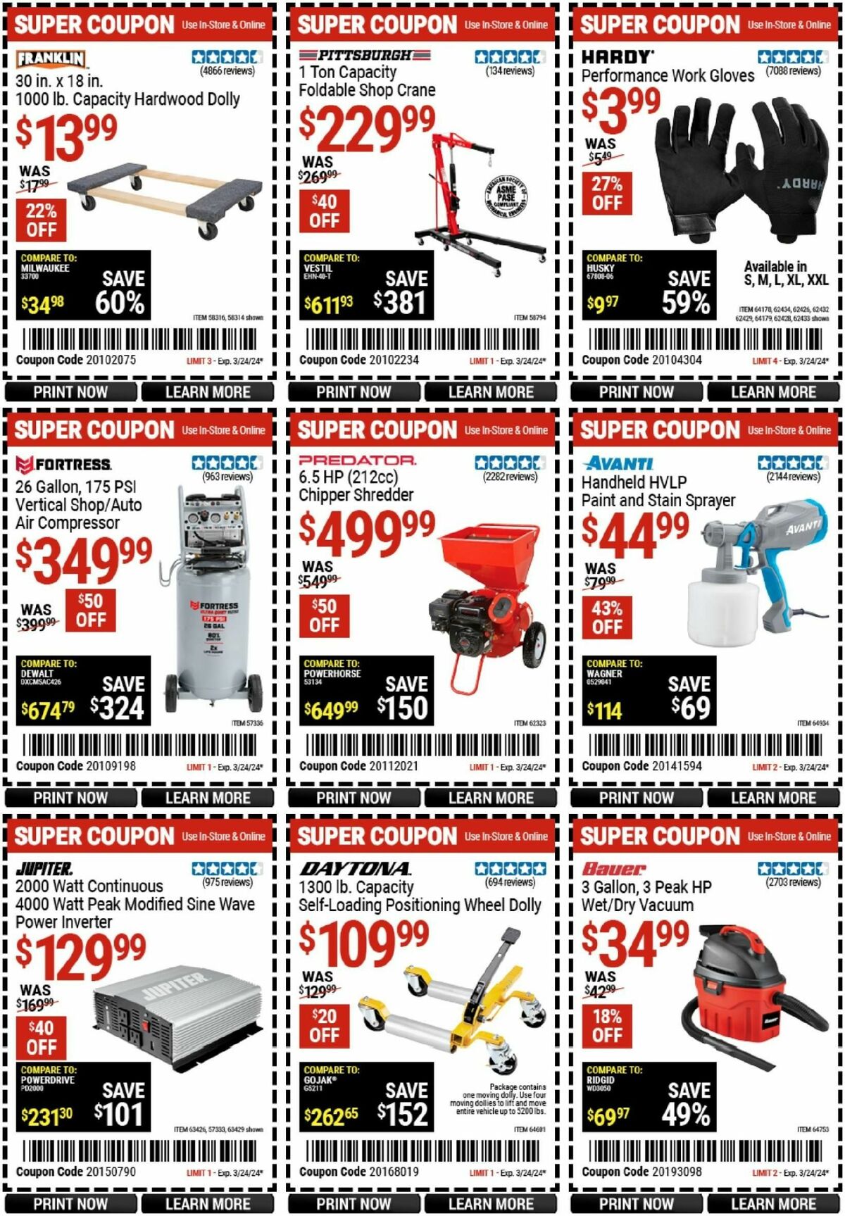 Harbor Freight Tools Weekly Ad from March 11