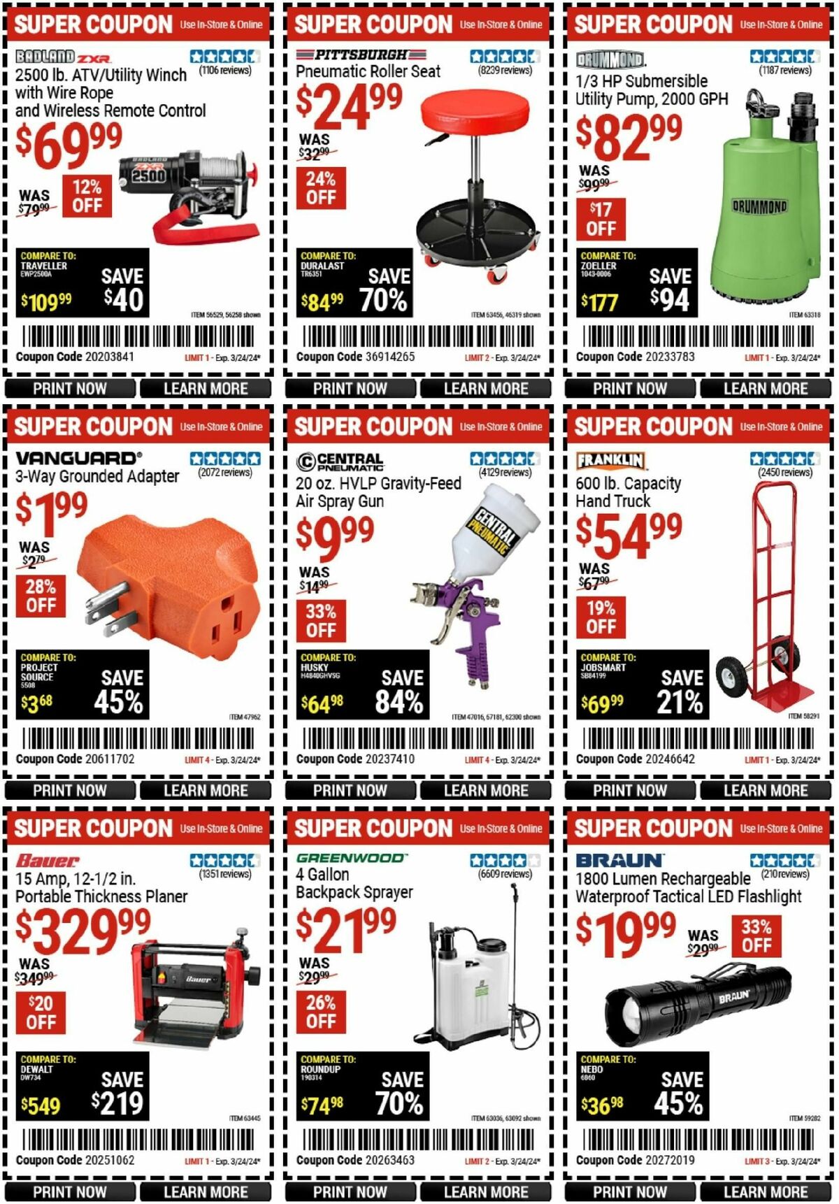 Harbor Freight Tools Weekly Ad from March 11