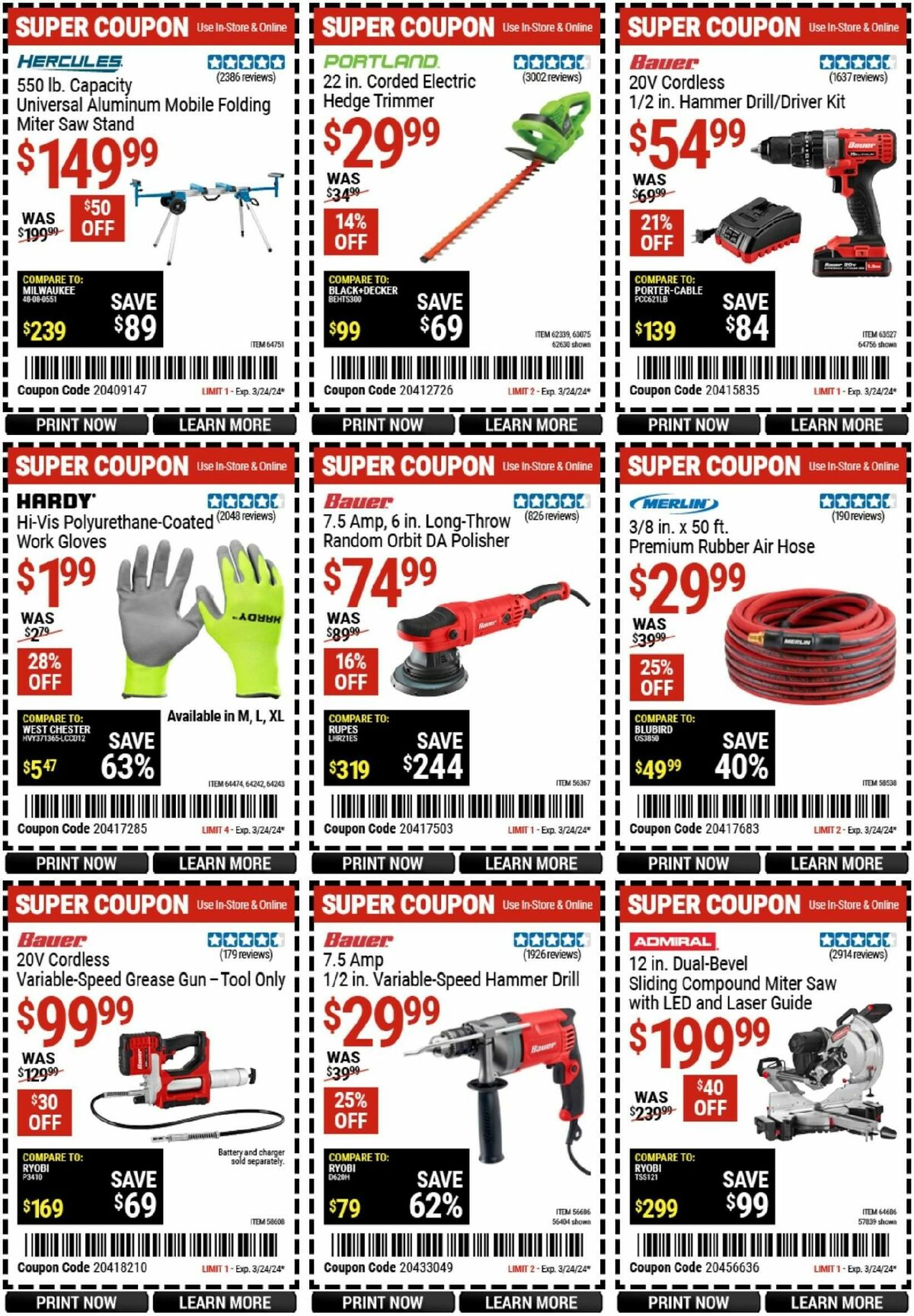 Harbor Freight Tools Weekly Ad from March 11