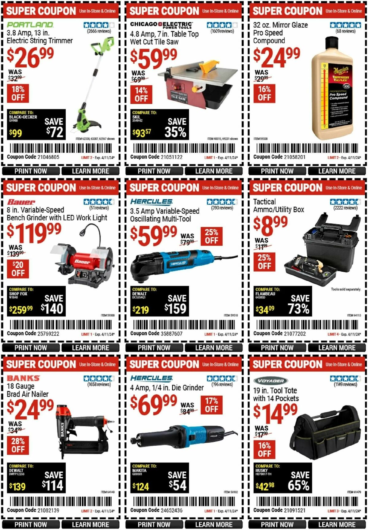 Harbor Freight Tools Weekly Ad from March 25