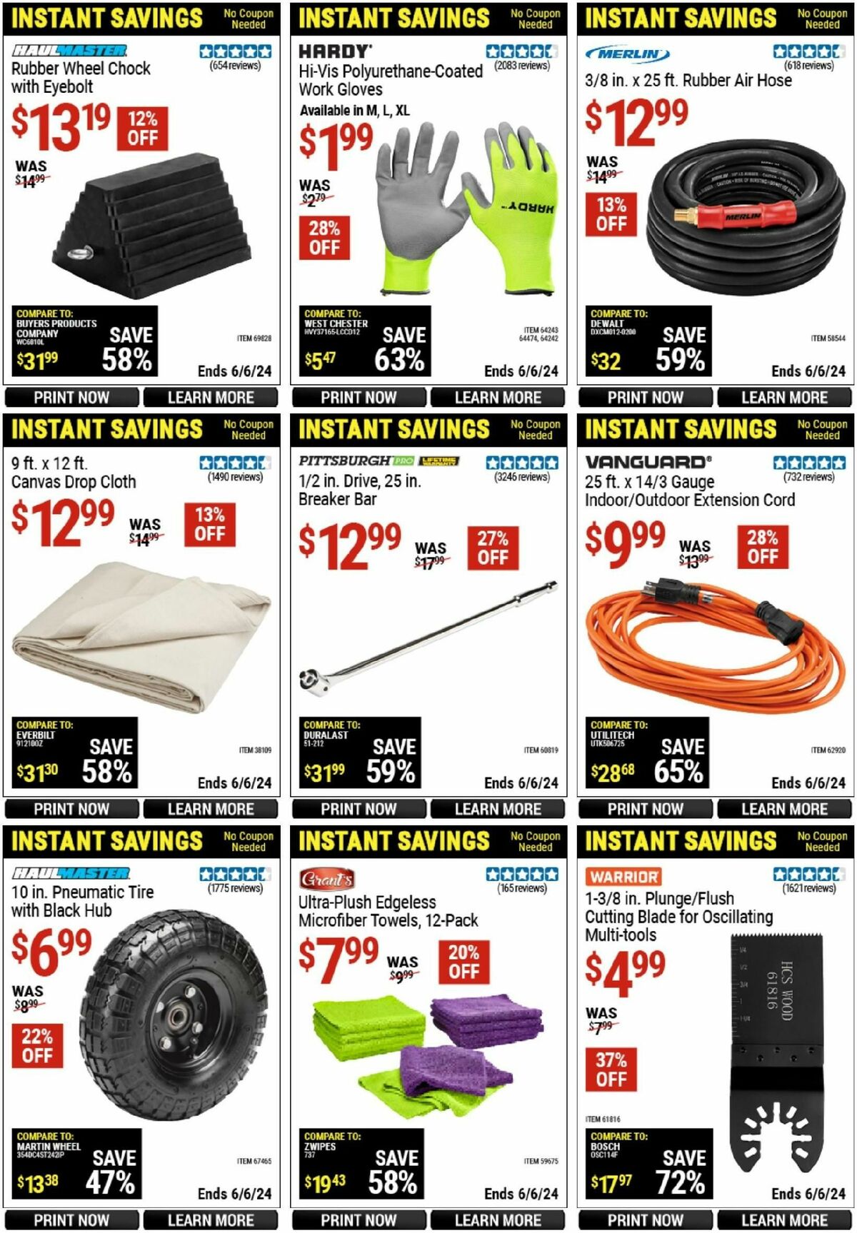 Harbor Freight Tools Instant Savings Weekly Ad from April 16