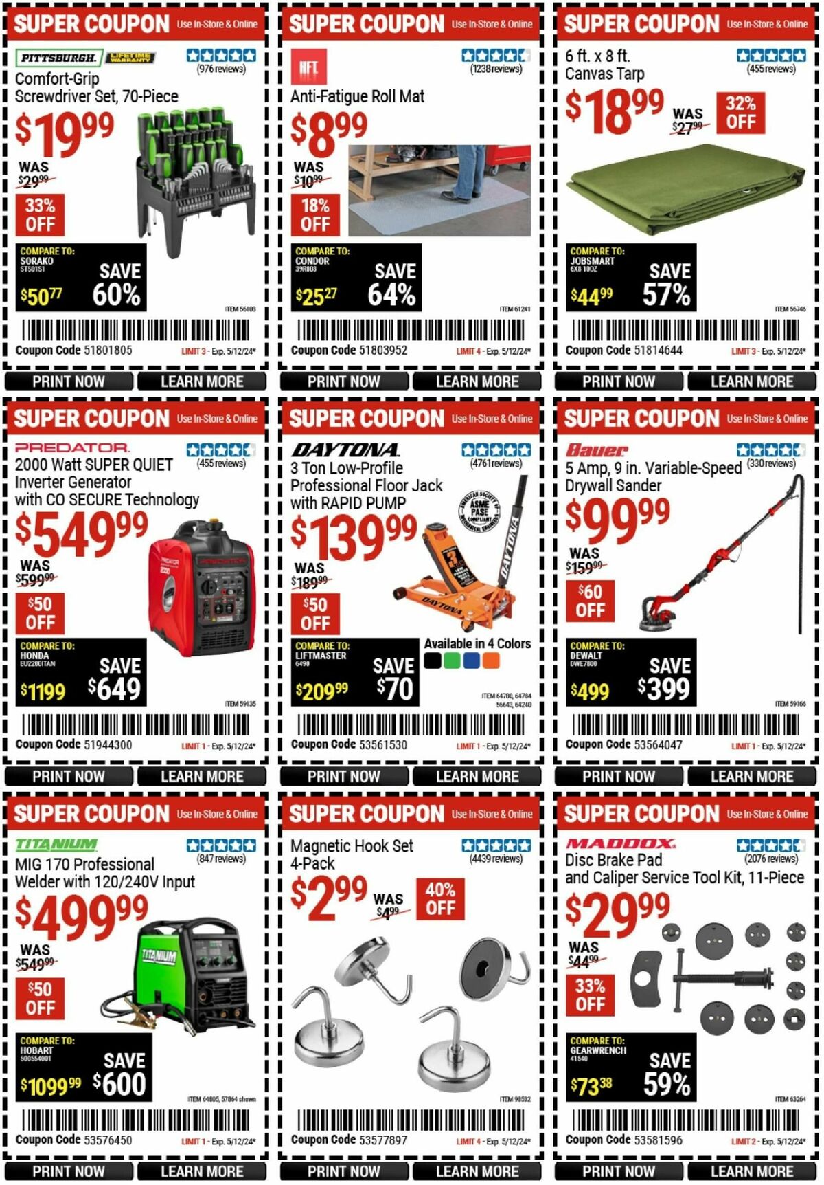 Harbor Freight Tools Weekly Ad from April 29