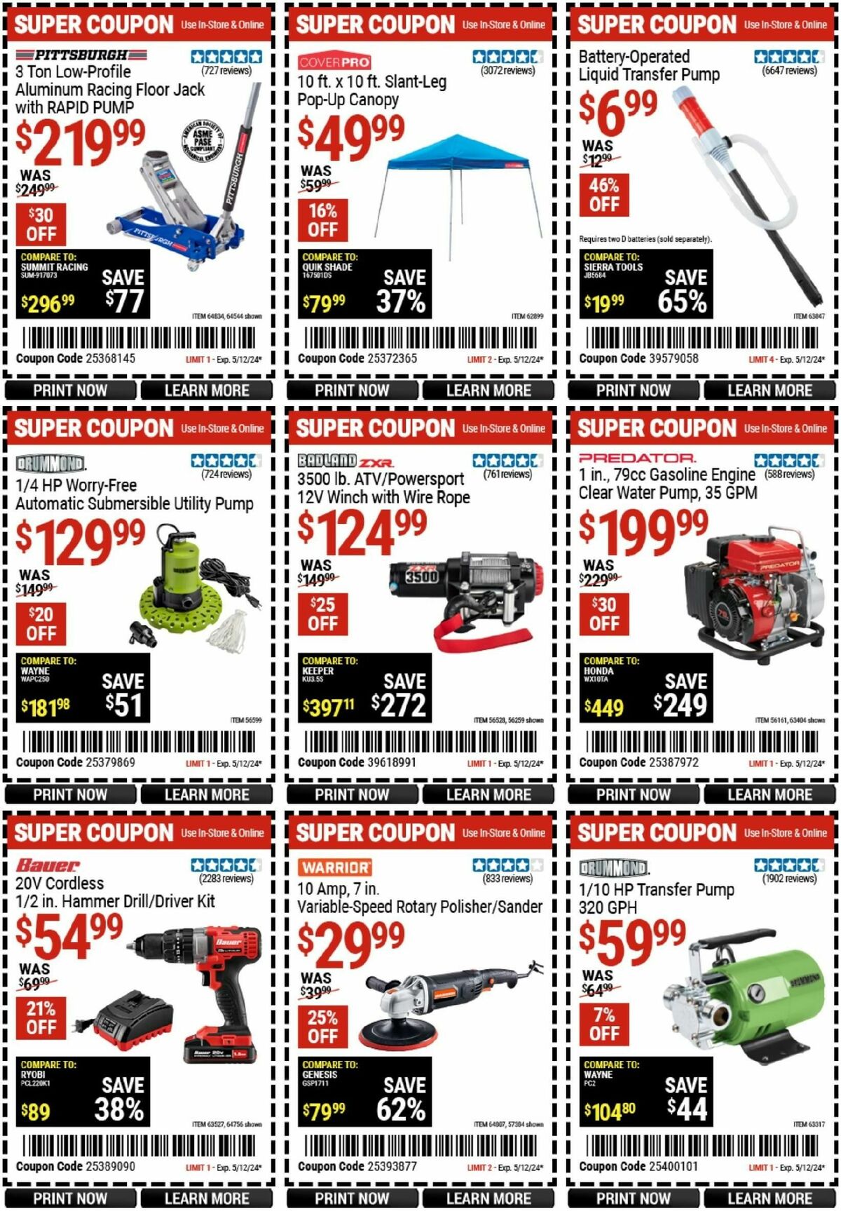 Harbor Freight Tools Weekly Ad from April 29