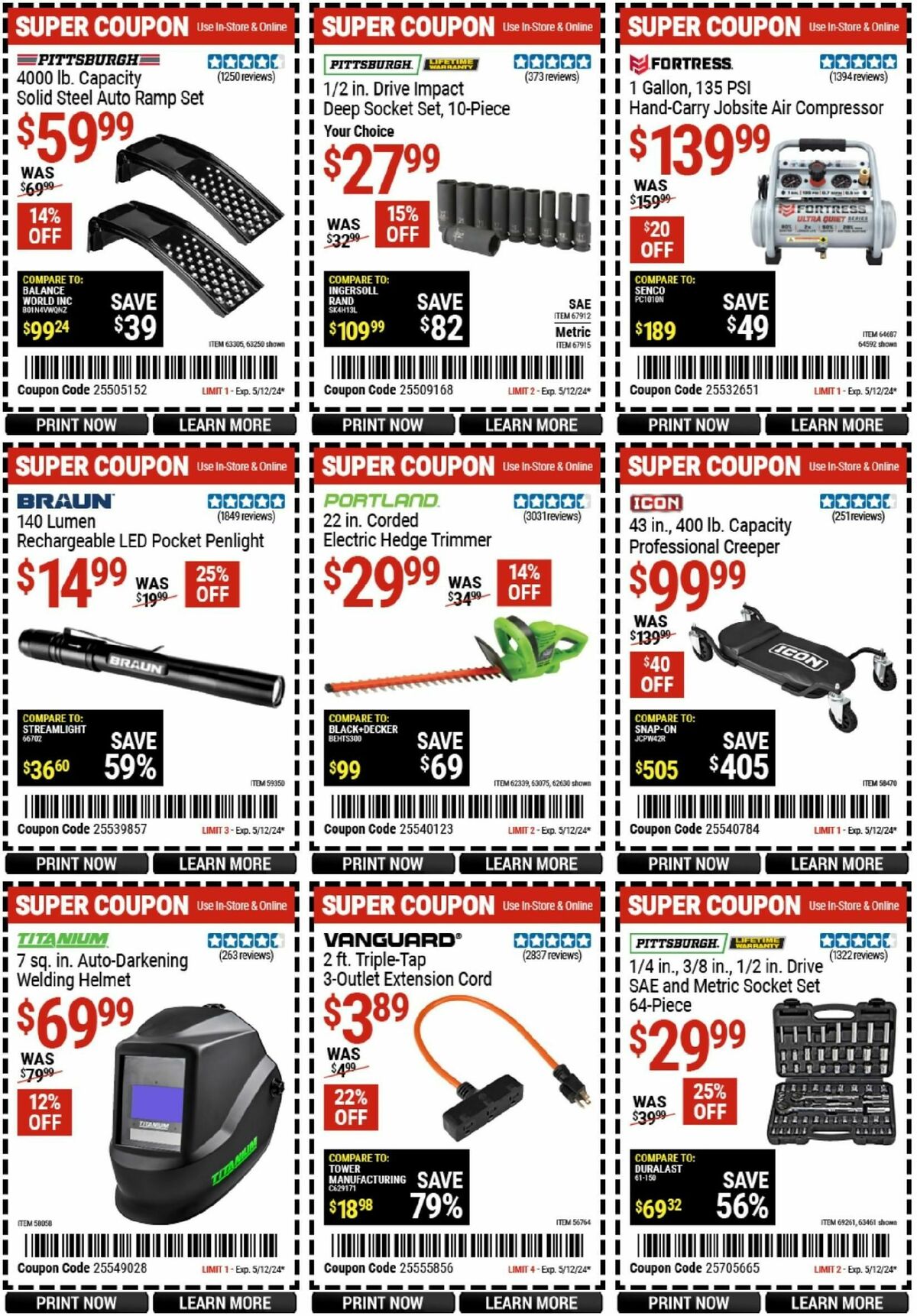 Harbor Freight Tools Weekly Ad from April 29