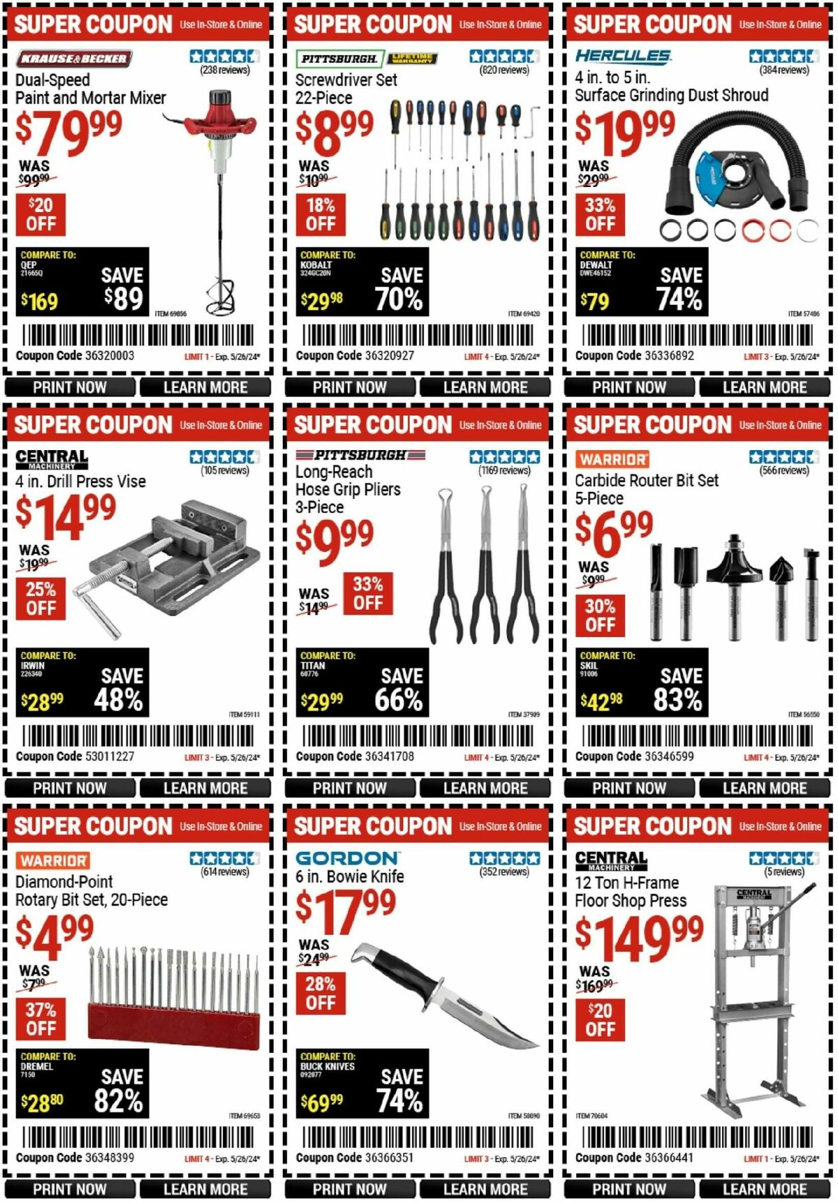 Harbor Freight Tools Weekly Ad from May 13