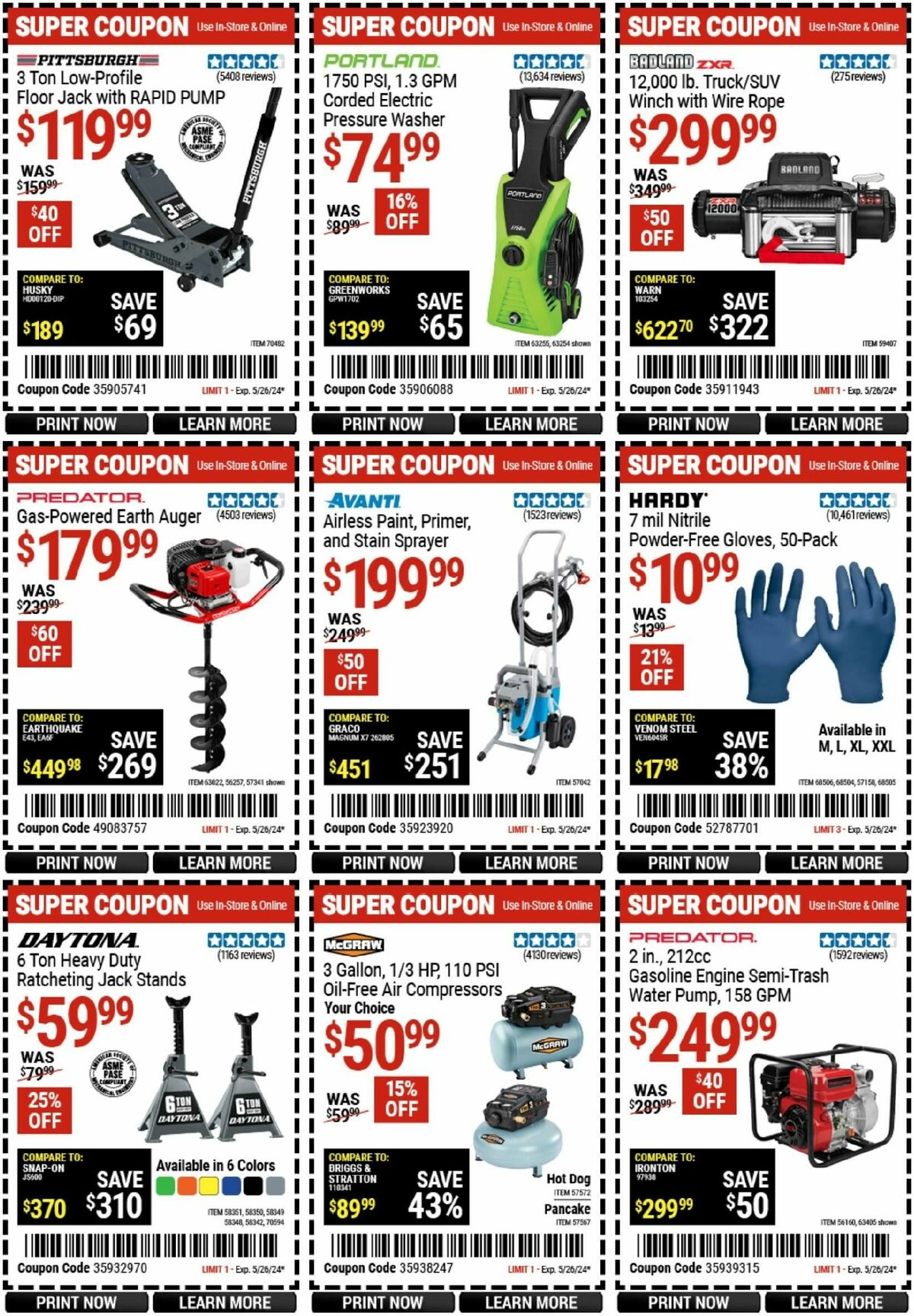 Harbor Freight Tools Weekly Ad from May 13