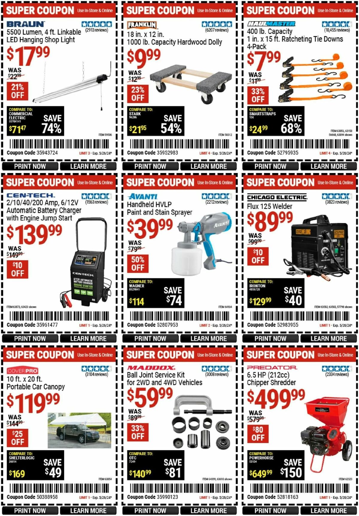 Harbor Freight Tools Weekly Ad from May 13