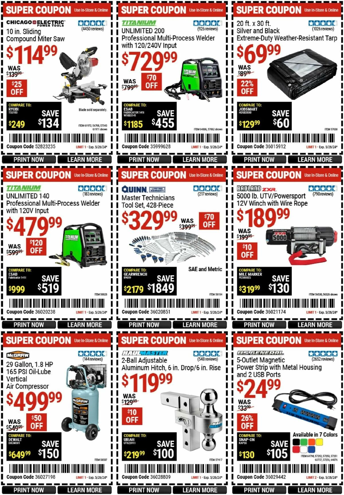 Harbor Freight Tools Weekly Ad from May 13