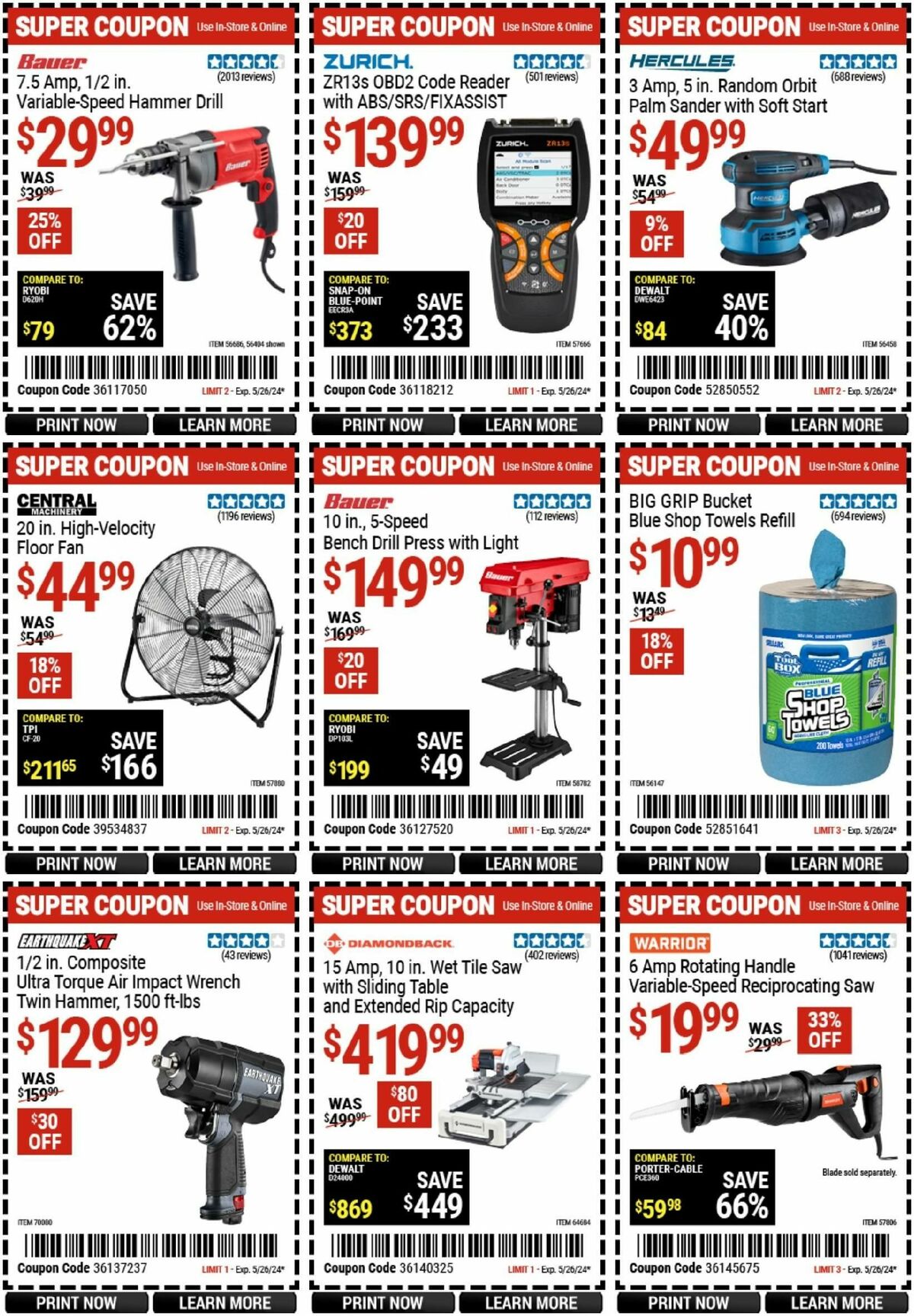 Harbor Freight Tools Weekly Ad from May 13