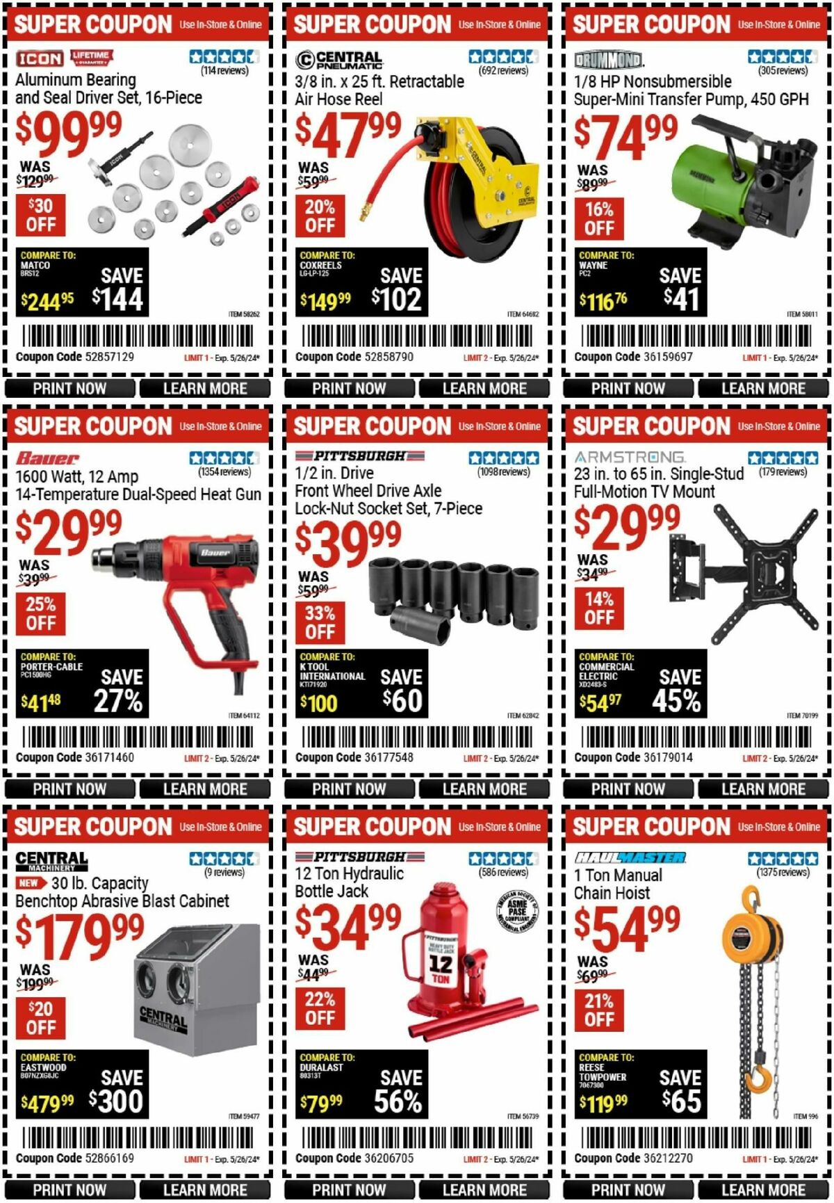 Harbor Freight Tools Weekly Ad from May 13