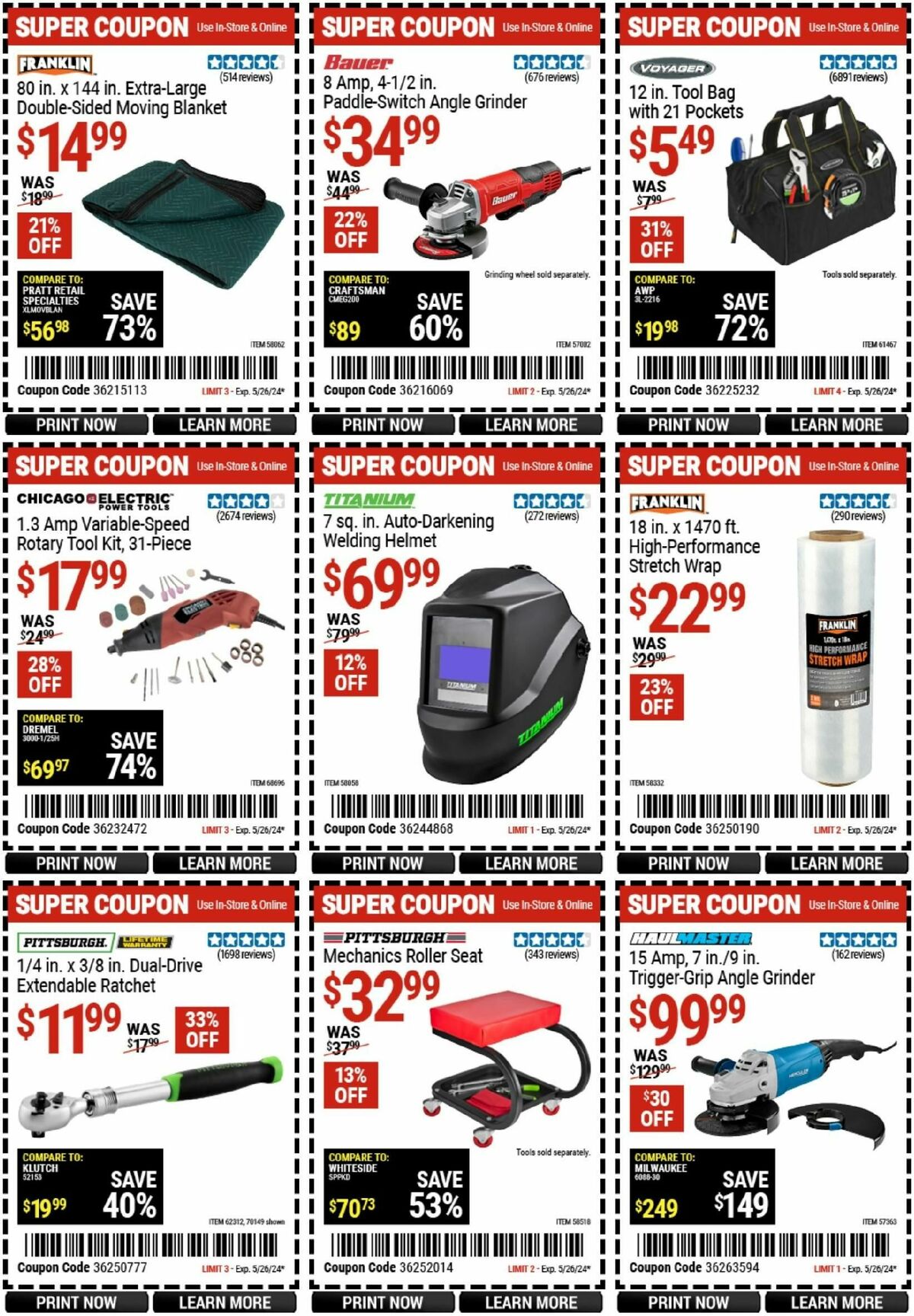 Harbor Freight Tools Weekly Ad from May 13