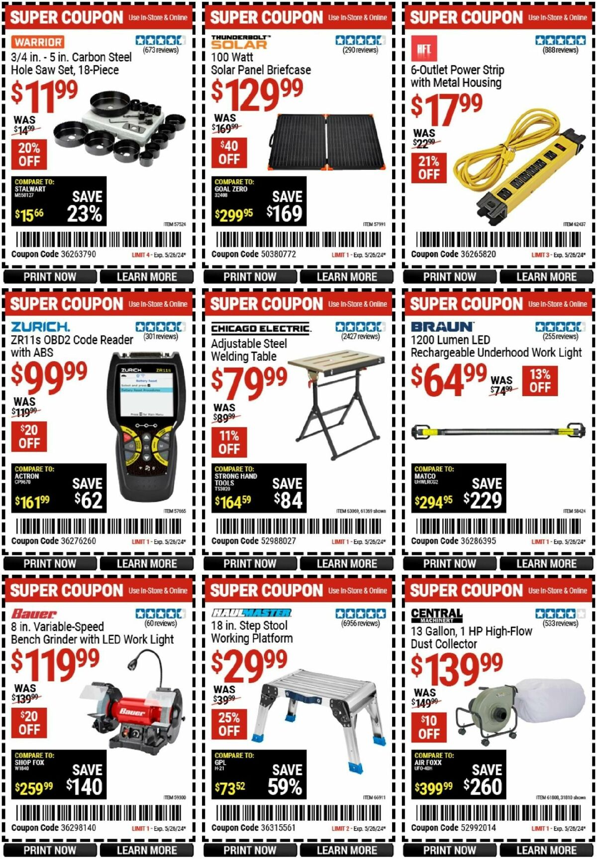 Harbor Freight Tools Weekly Ad from May 13